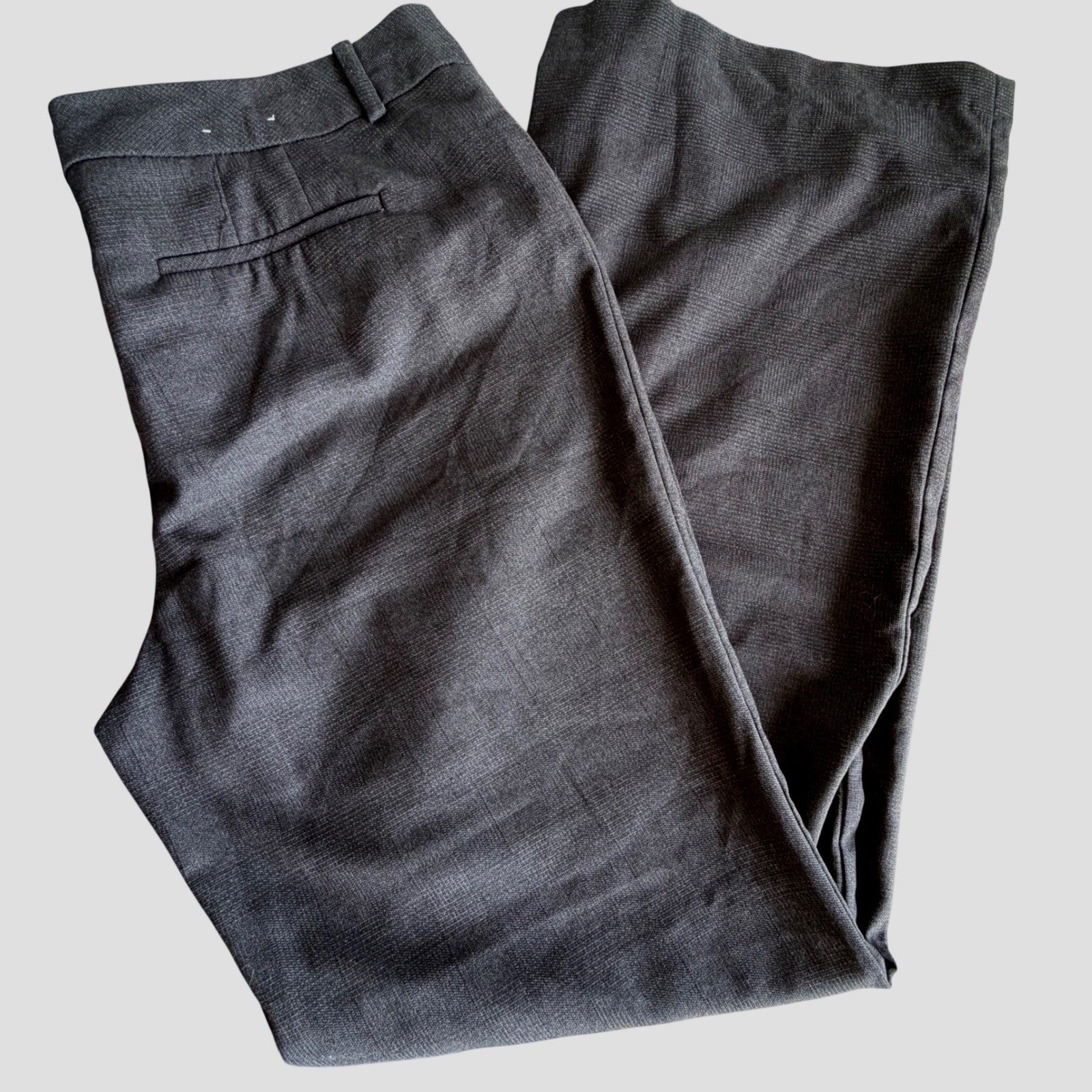 Calvin Klein Charcoal Gray Rayon Blend Straight Leg Dress Pants Size 14 XL