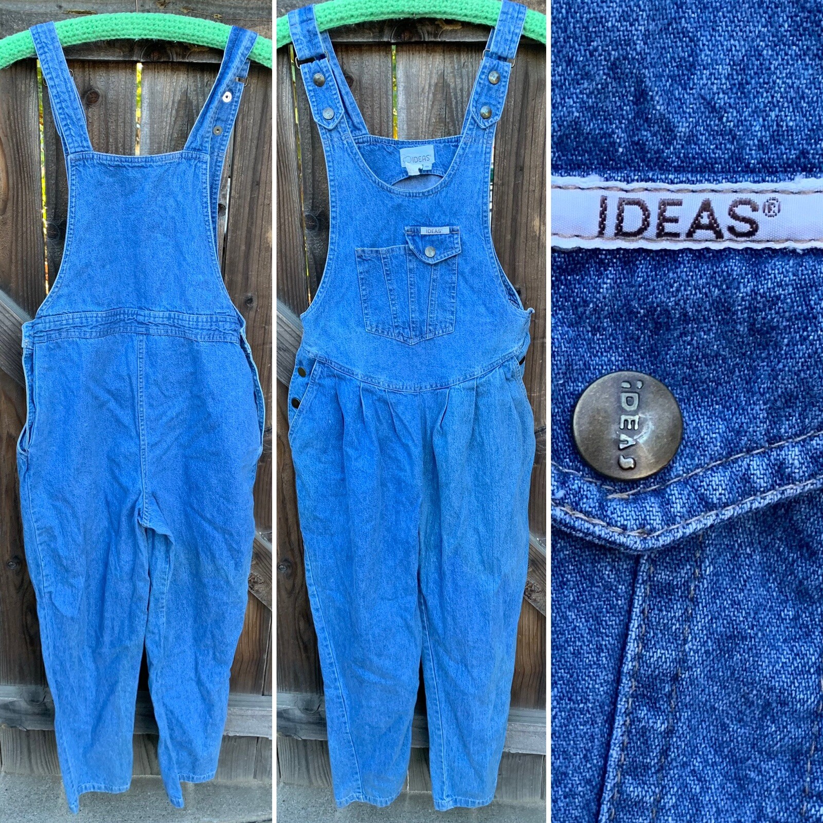 IDEAS denim jumpsuit romper overalls 80s 1980s size 5 Vintage Jeans