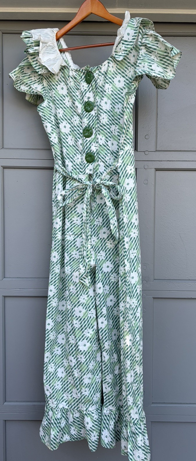 Vintage 1930s Overalls Beach Pajamas Jumpsuit Floral Romper Bohemian