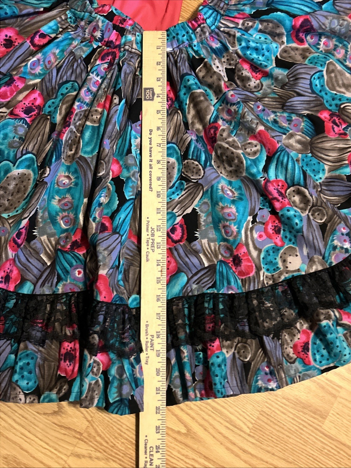 Vintage Handmade Red Floral Square Dance Dress Size Small Western, Rockabilly
