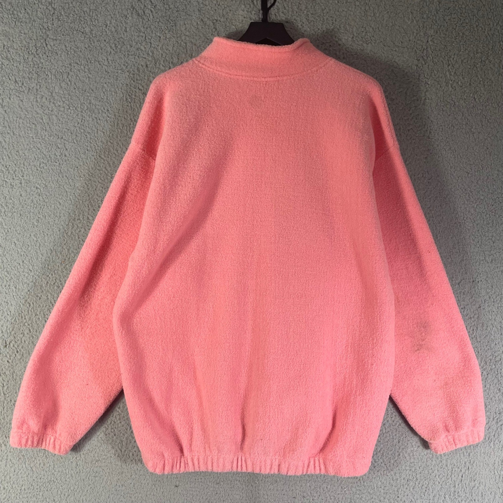 Vintage Yakama Nation Sweatshirt XL Pink Fleece Made USA 90s Mock Neck Pullover