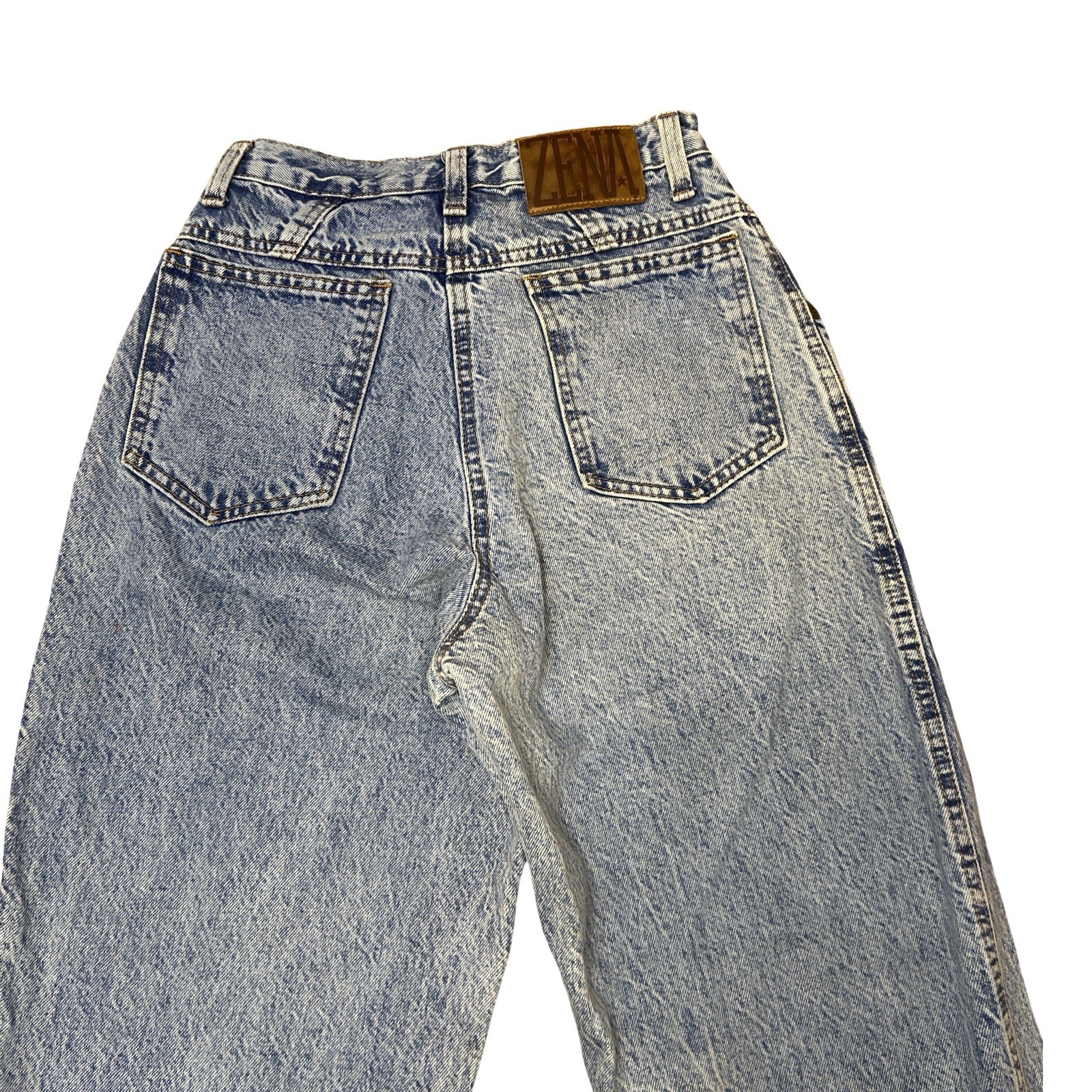 Vintage 80s/90s Zena Light Wash High Waist Mom Jean 2 Women Tapered Retro Twee