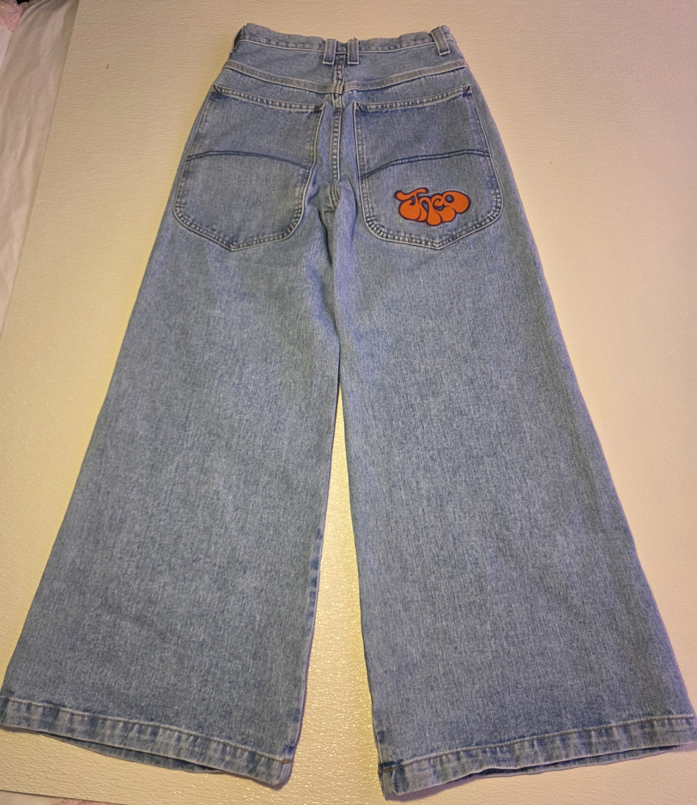 Vintage Y2K Skater Hip Hop Wide Leg Deep Pocket JNCO Jeans 9 Superstar 30 Girlie