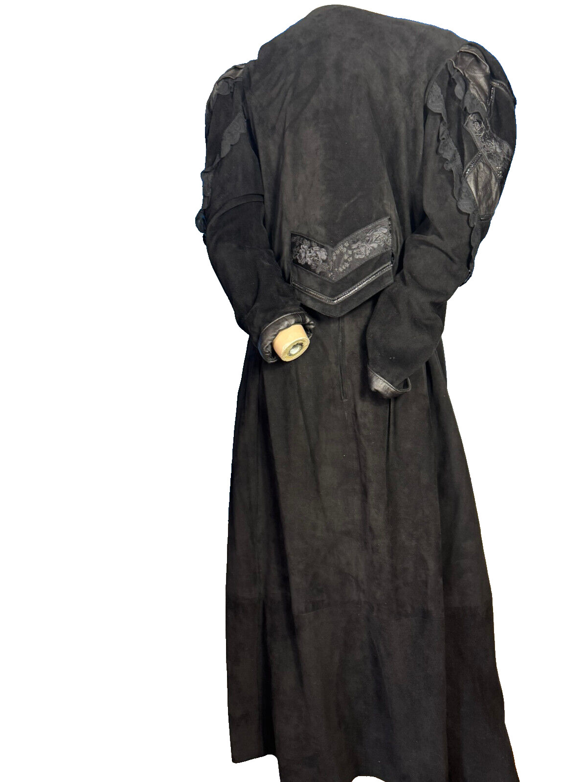 Victorian Suede Jacket Dress by Feiner – Size 38/40