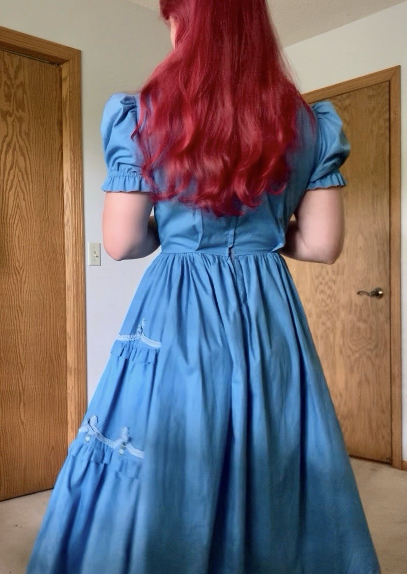 Vintage 60s Square Dance Ruffled Rockabilly Dress