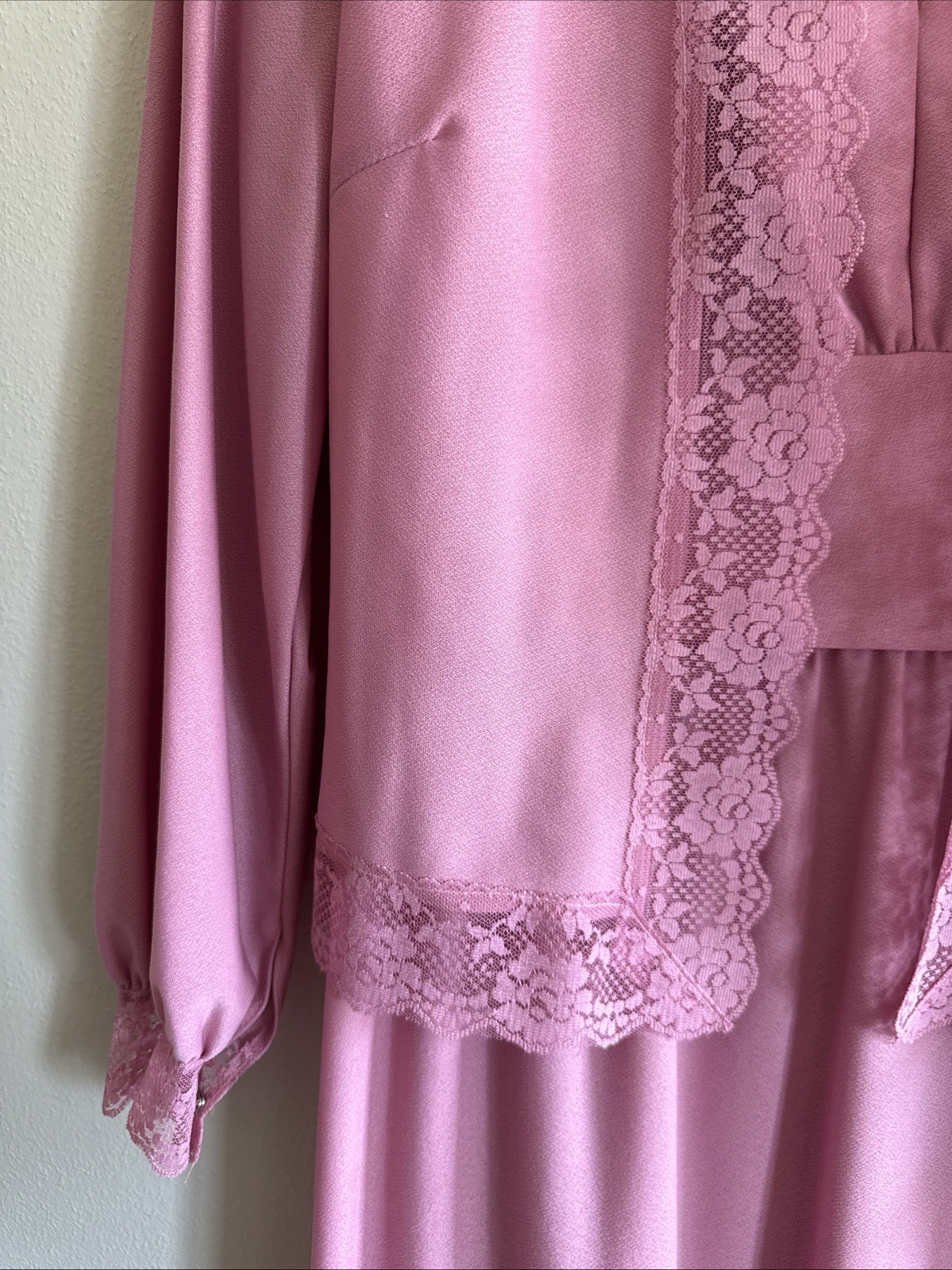 Vintage JC Penney Fashions Pink Dress With Cardigan Size 14.5 Women’s 1970s