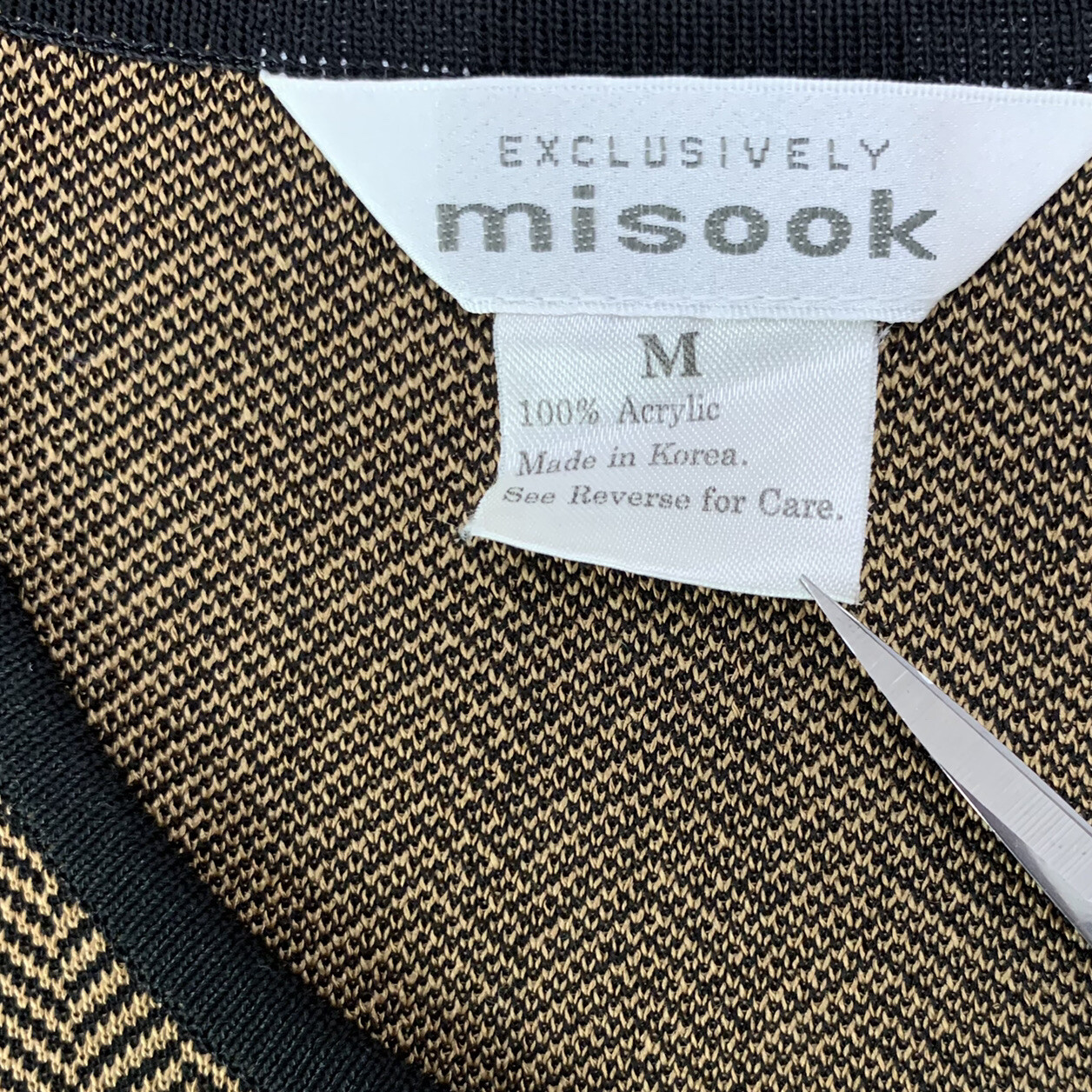 Vintage 90s Exclusively Misook Women’s Medium Herringbone Brown Sleeveless Dress