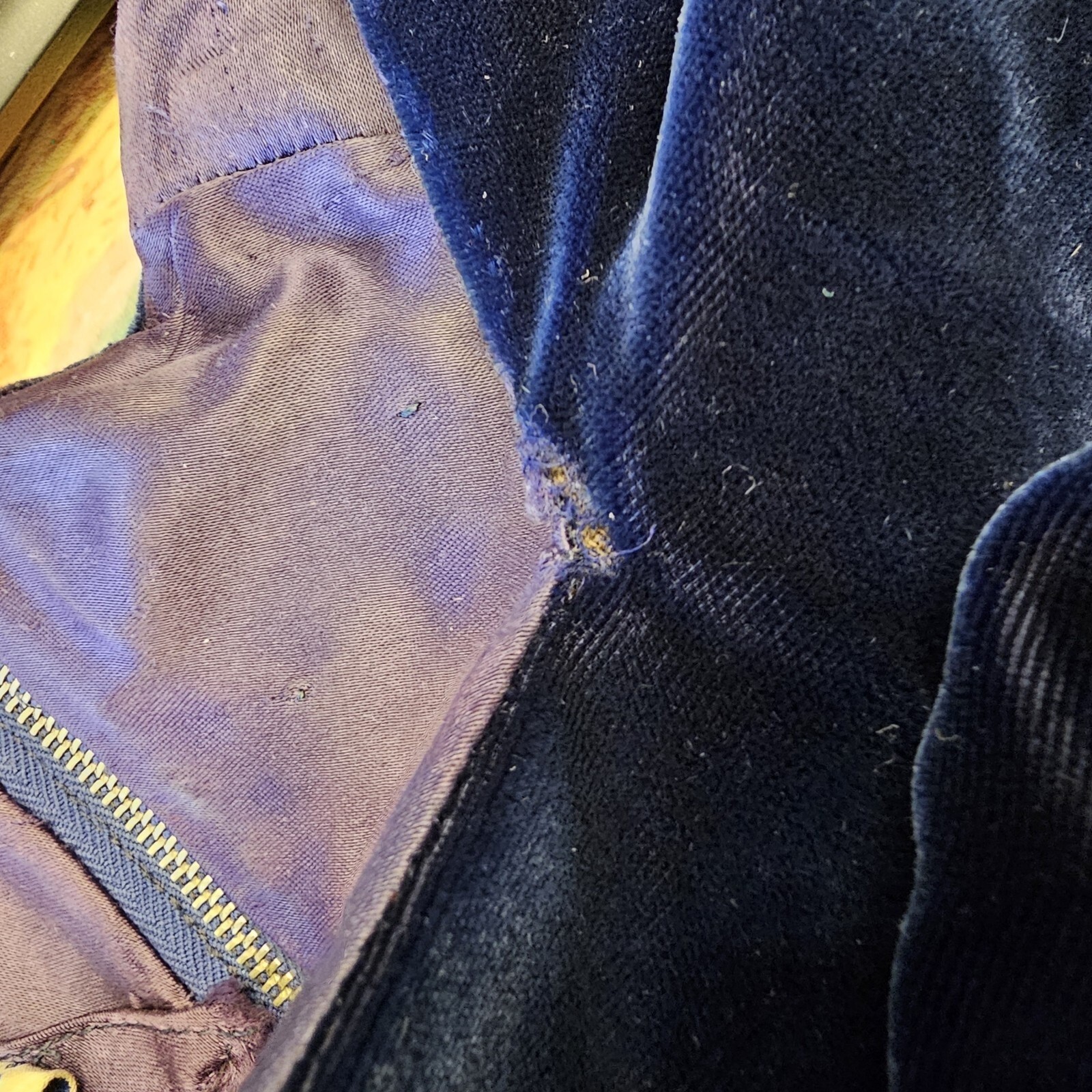Vintage 30s Fashion Originators Guild Label Cobalt Blue Silk Velvet Peplum Dress