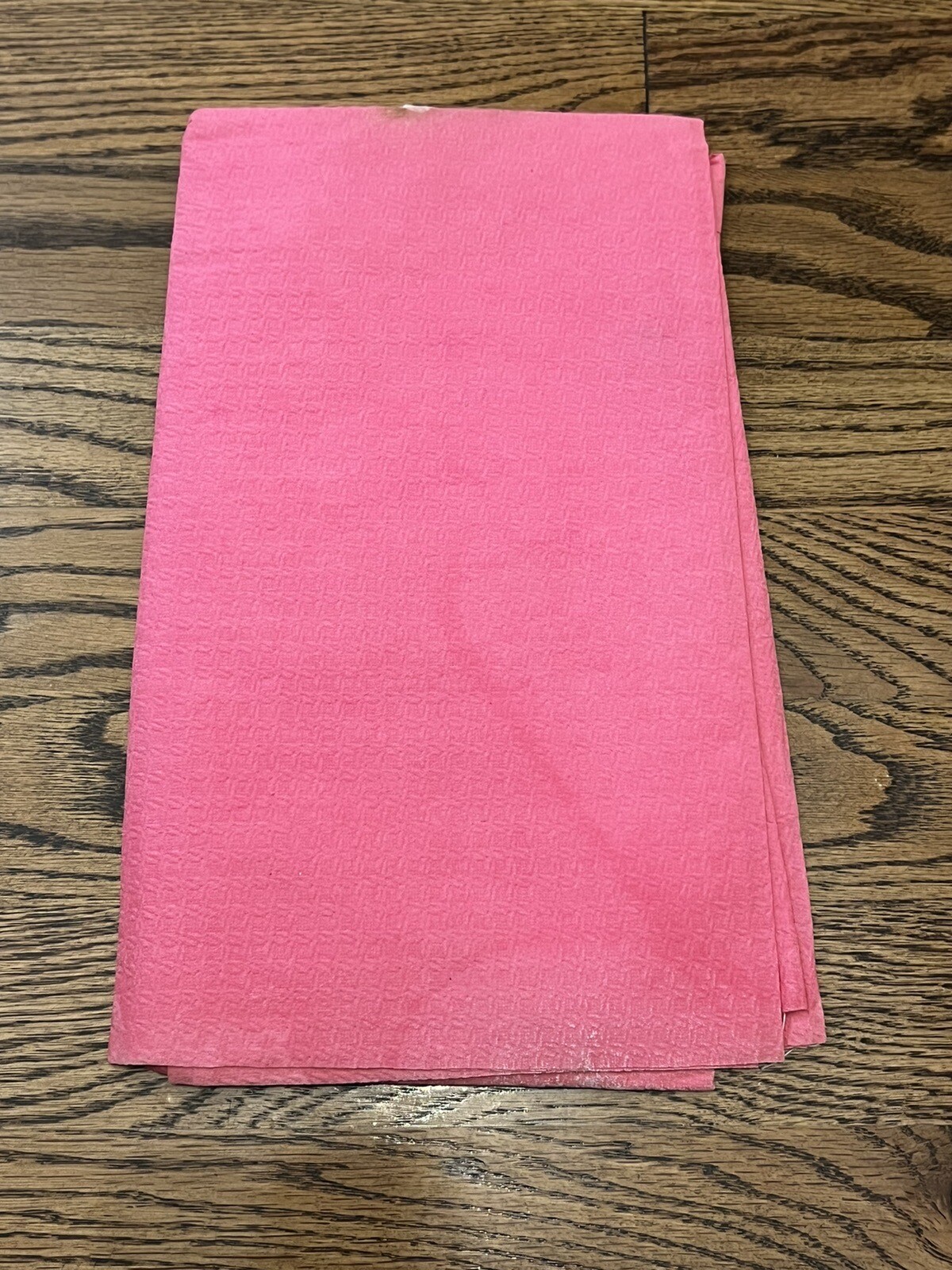 Rare Vintage 1960s Paperdelic Paper Dress Old Stock Solid Pink Large Sz 14-16