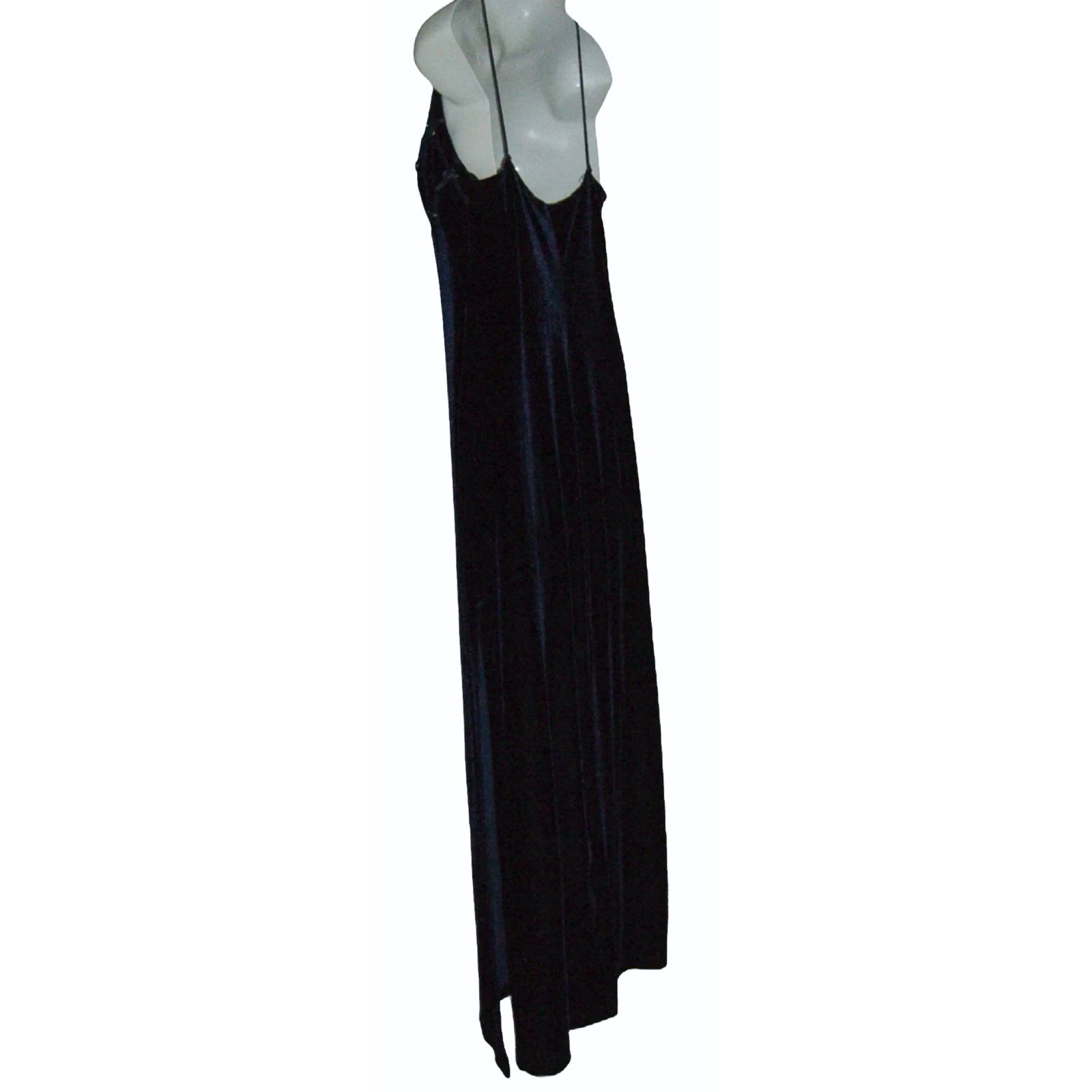 Steppin Out Vtg 90’s Crushed Velvet Navy Blue Whimsigoth Fairy Grunge Goth y2k