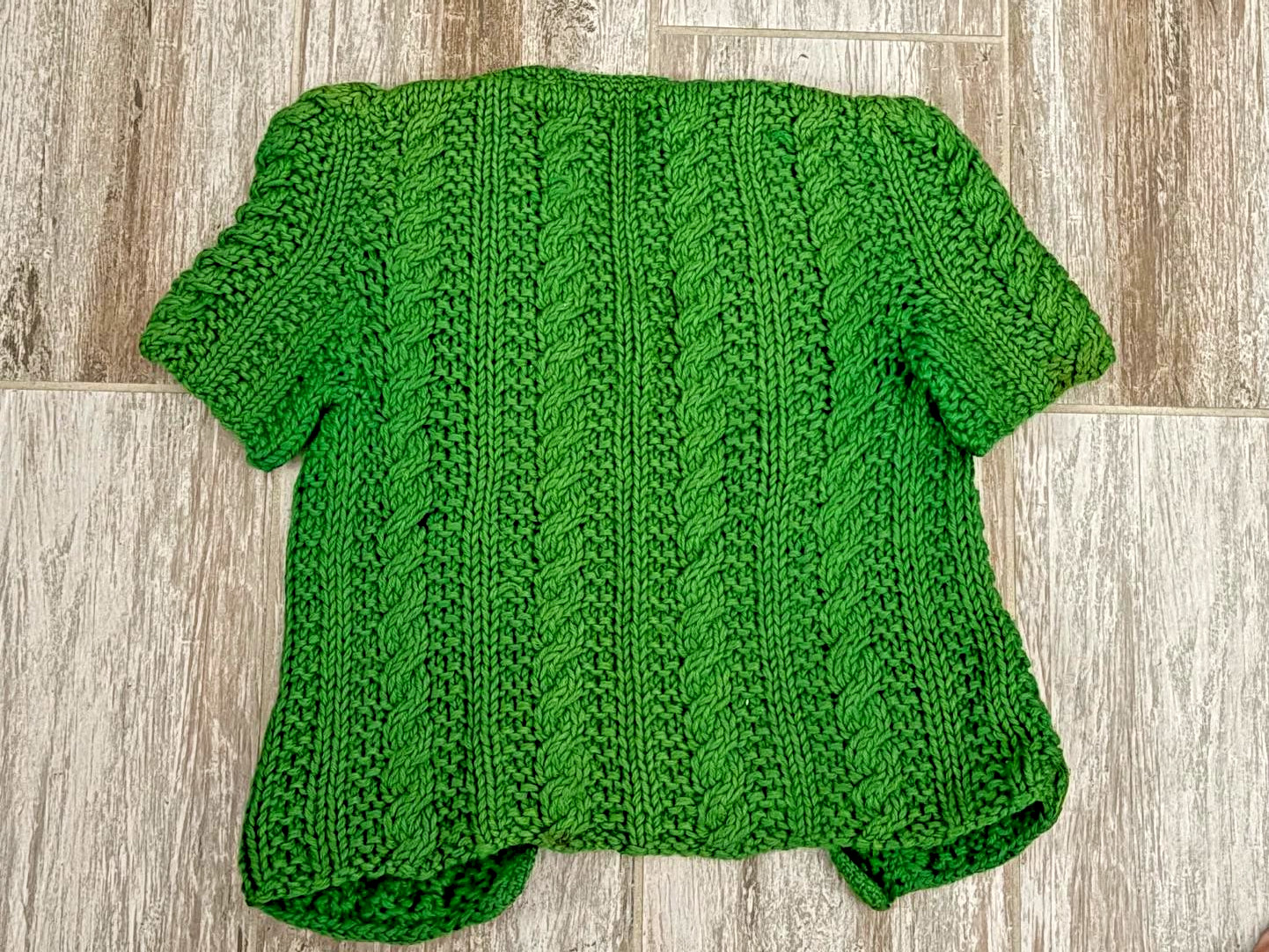 Vintage Handmade Green Knitted Sweater, size S