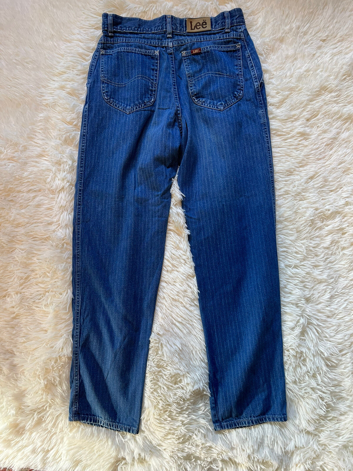 Vintage 70s Lee Jeans Tapered Pin Stripe Talon 42 Zipper