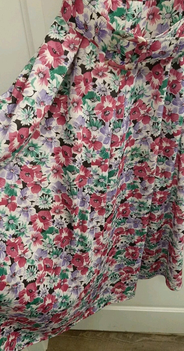 Vintage Darian Cottagecore Maxi Dress Belted Prairiecore 90’s Floral Size 14