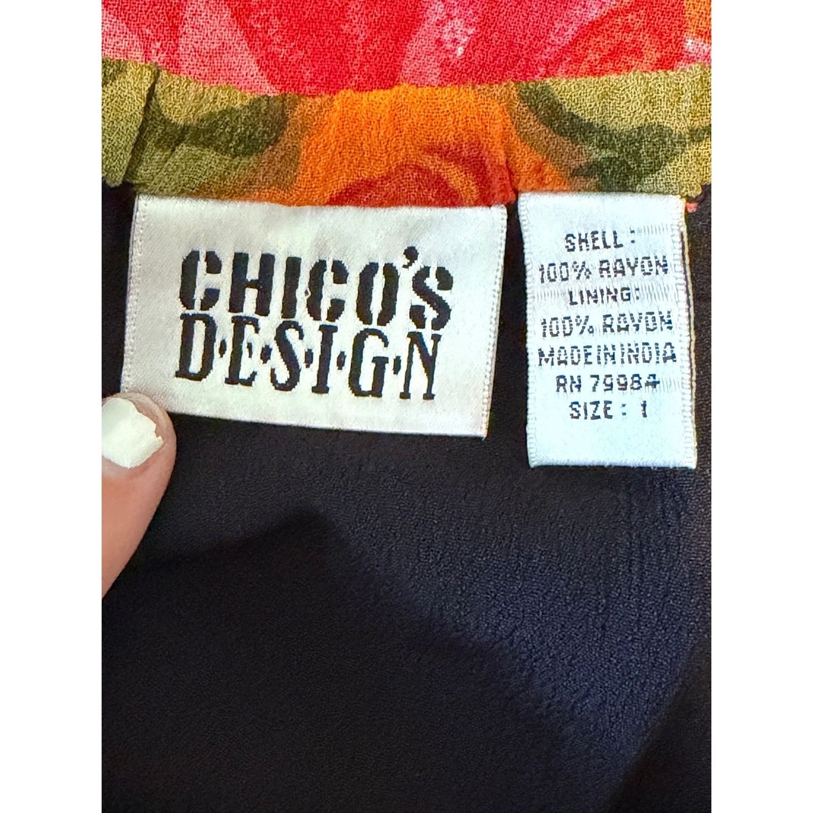 Chicos Design Vintage Set Sleeveless Tie Front Size 3 Midi Skirt Size 1 Resort
