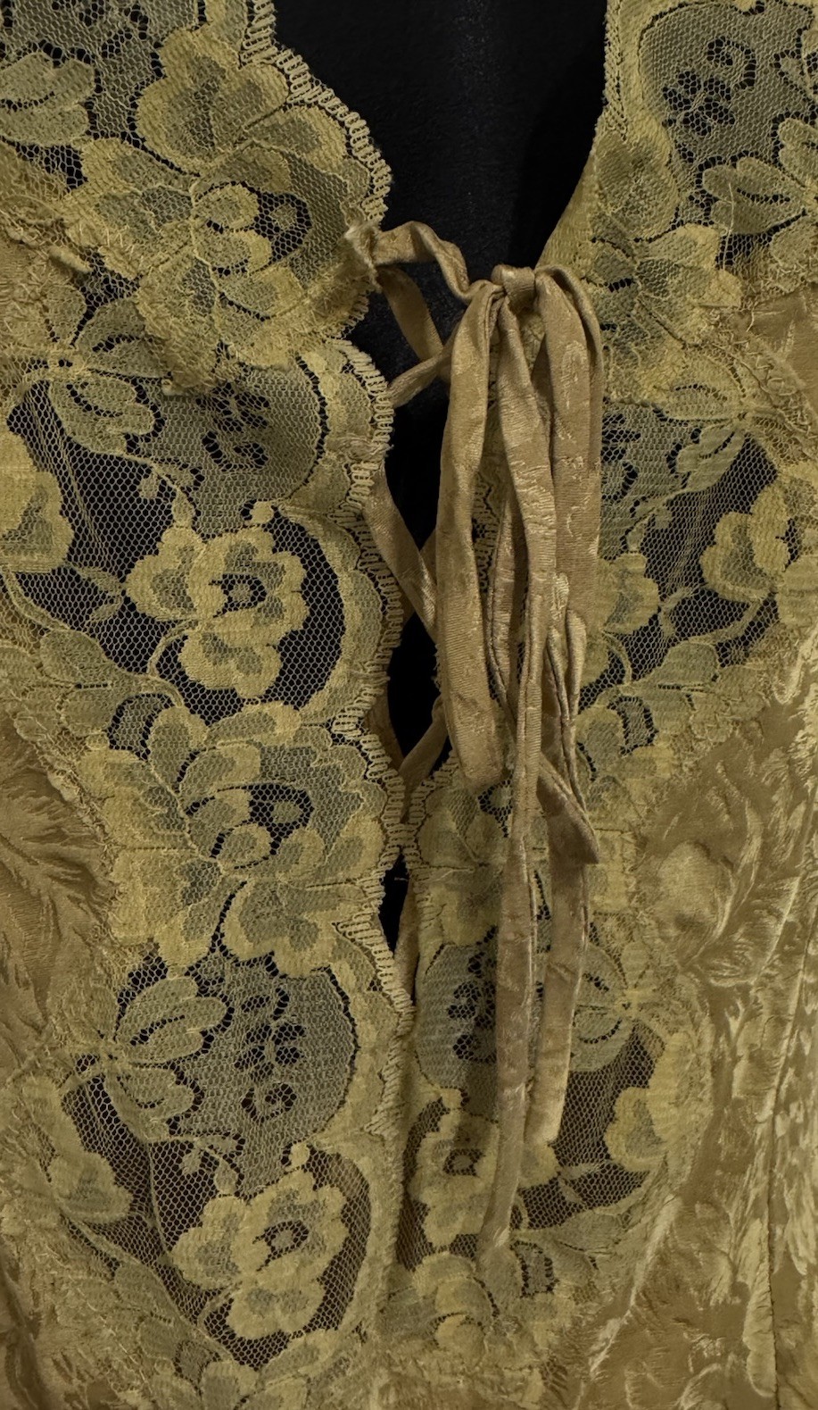 Vintage Gold Label Victorias Secret Blue 100% Silk Jacquard Sexy Teddy Nightie M