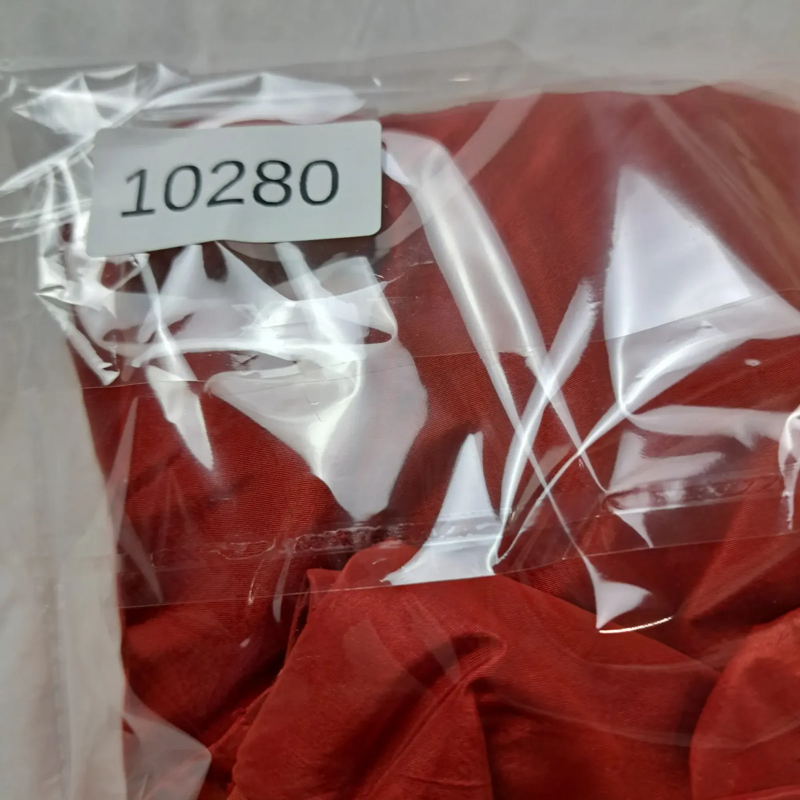 Crystal Room Vintage Red Satin Fit Flare Dress Full Skirt Double Breasted