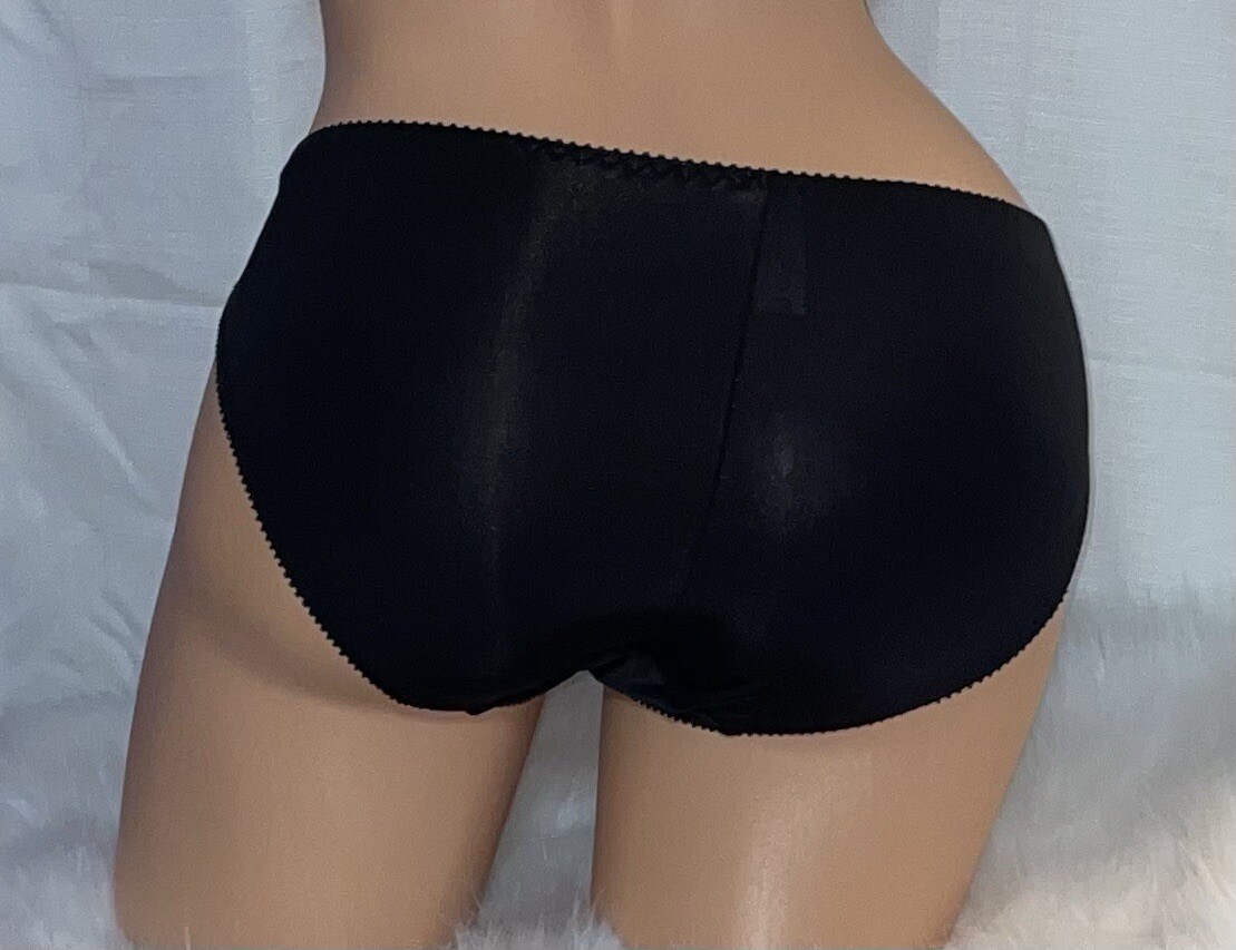 FELINA 90’s Black Lace Mesh Sheer Bikini Panties Womens M NWOT