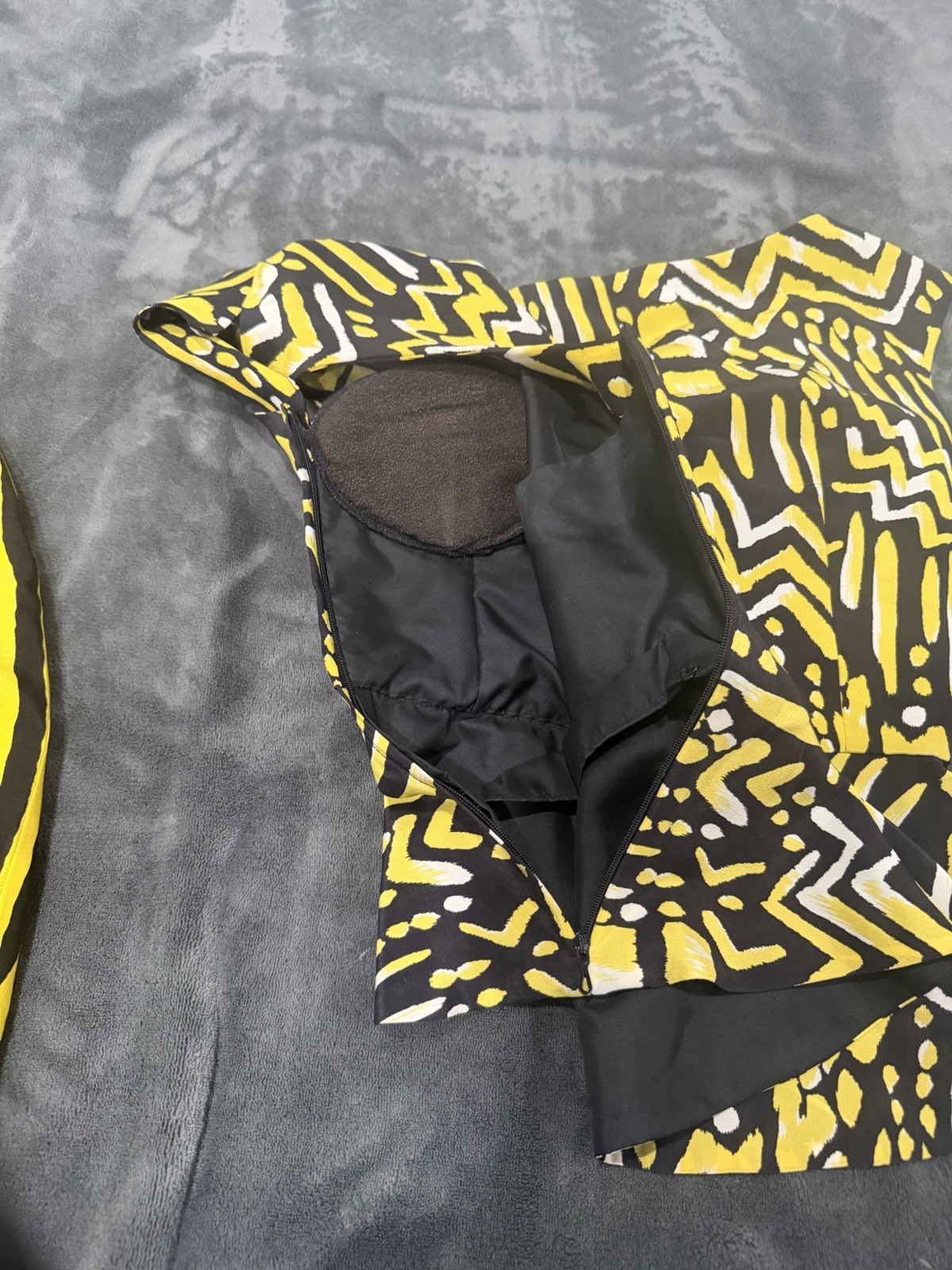 Vicky TIEL Vintage Couture 2pc Skirt Suit Yellow/Black Animal Print & Pattern