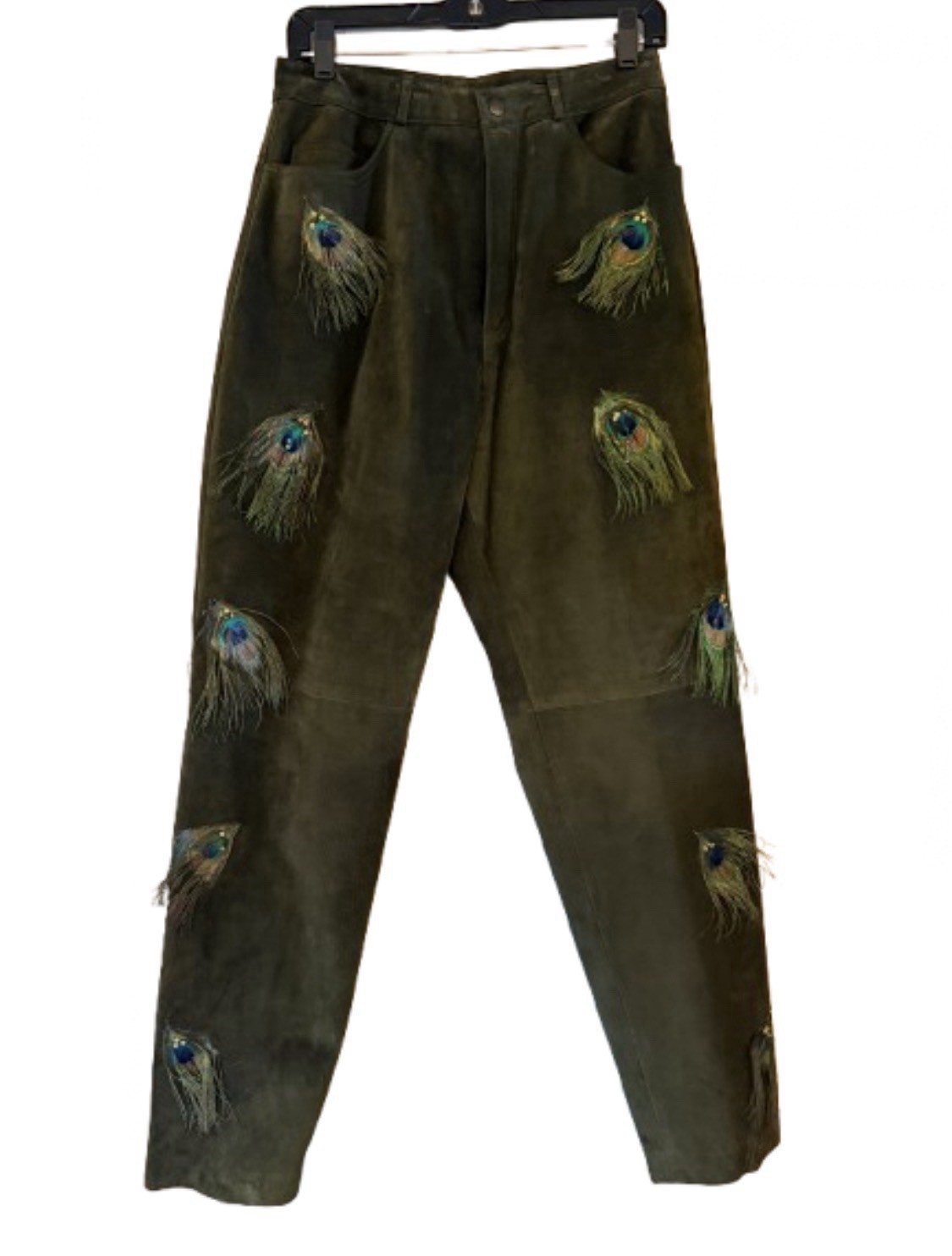 WOW! NWOT Vintage 1980’s Western BUSHWACKER Forest Suede & Peacock Concert Pant