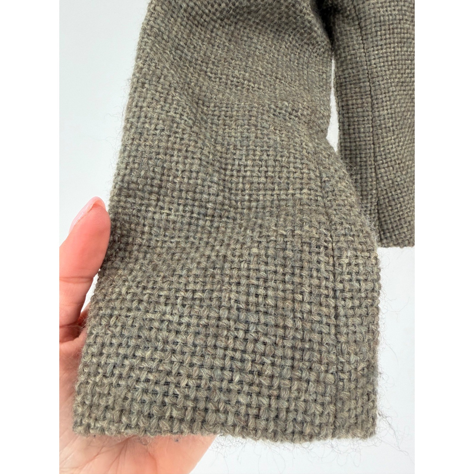 Armani Collezioni Jacket Womens 6 Brown Virgin Wool Silk Vintage Quiet Luxury