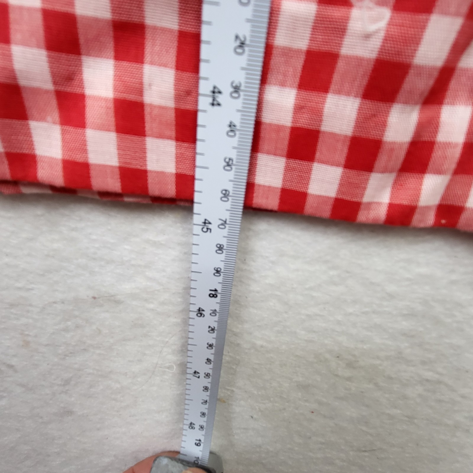 Vintage LOUNGE CRAFT Gingham Red Medium Day Dress Duster Sleevless Union Made