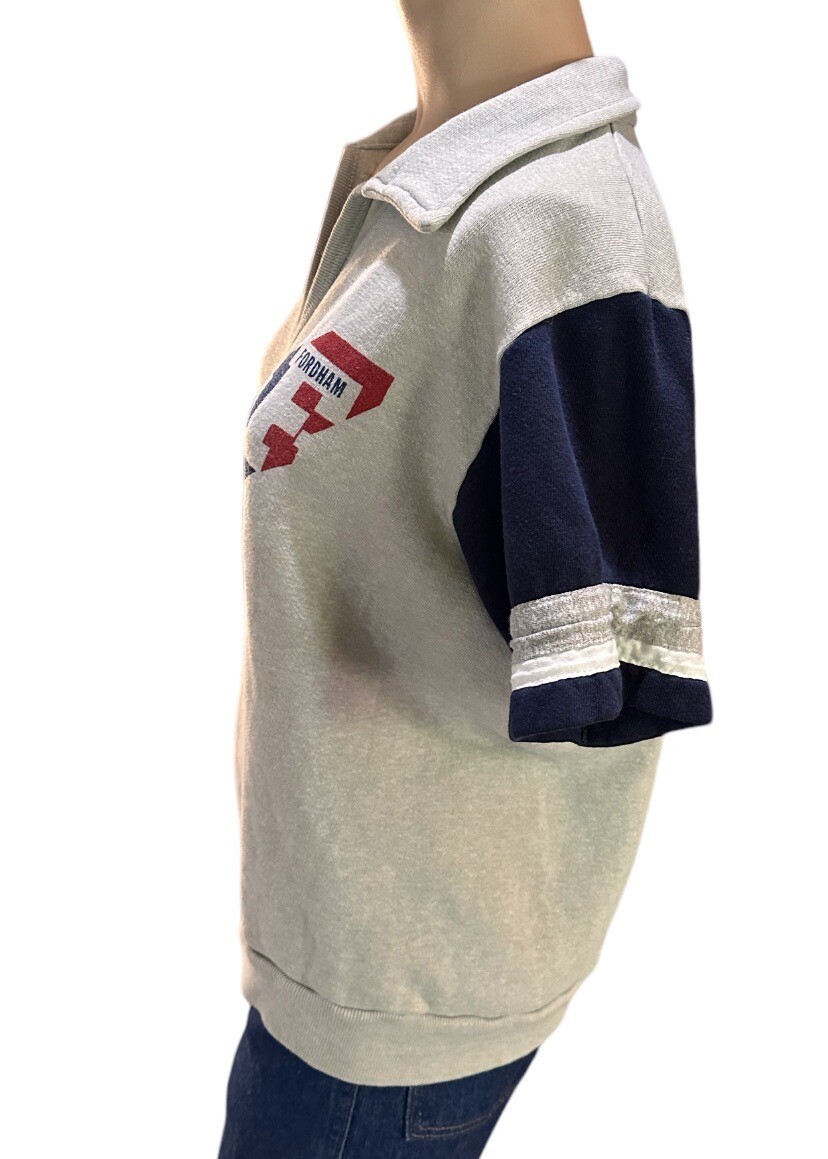 VNG 70’s 80’s Champion Fordham College Sweatshirt T Shirt Polo Medium USA Made