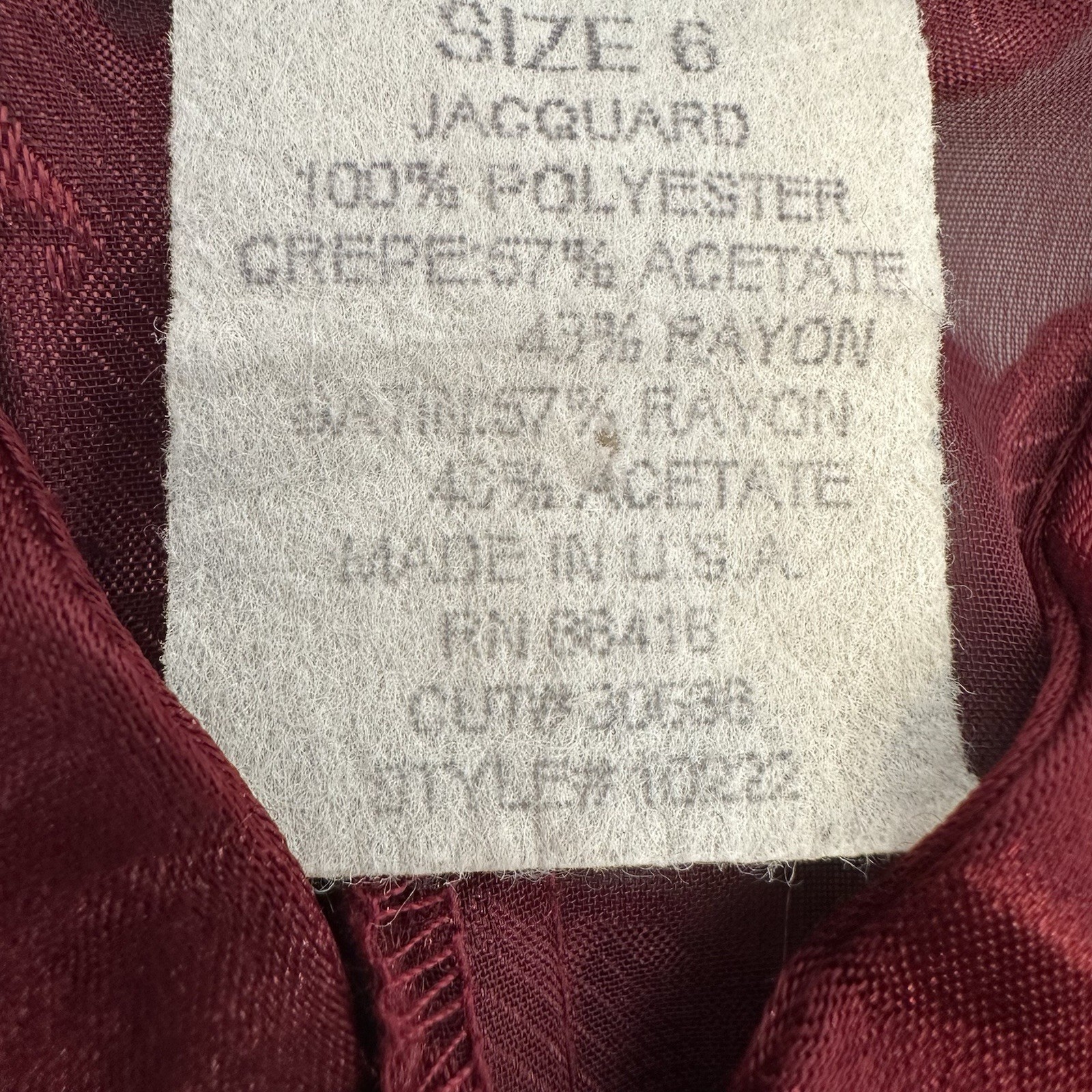 VTG Wayne Diamond Burgundy Cheongsam InspiredSheer DusterFrog Closure USA 8 READ