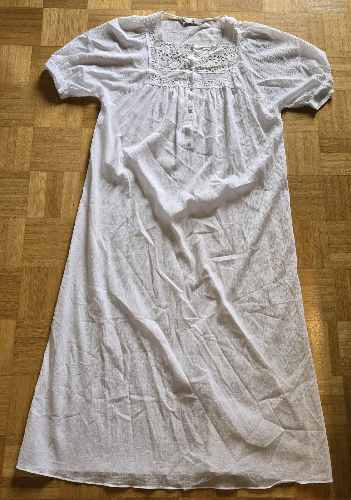 RARE: Fürstenberg night dress made in Germany, size 46-48, ecru, NEW * VINTAGE