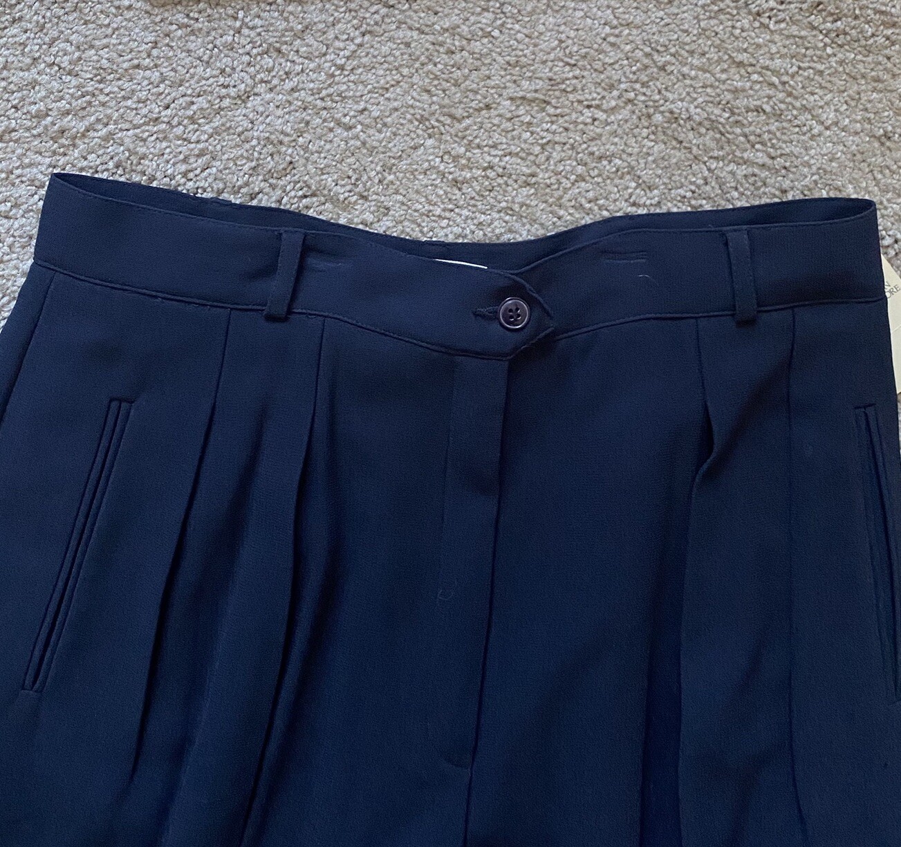 NWT ~ VTG ~ 1980s ~ Liz Claiborne ~ Navy French Finesse Pant ~ Pleated ~ Size 14