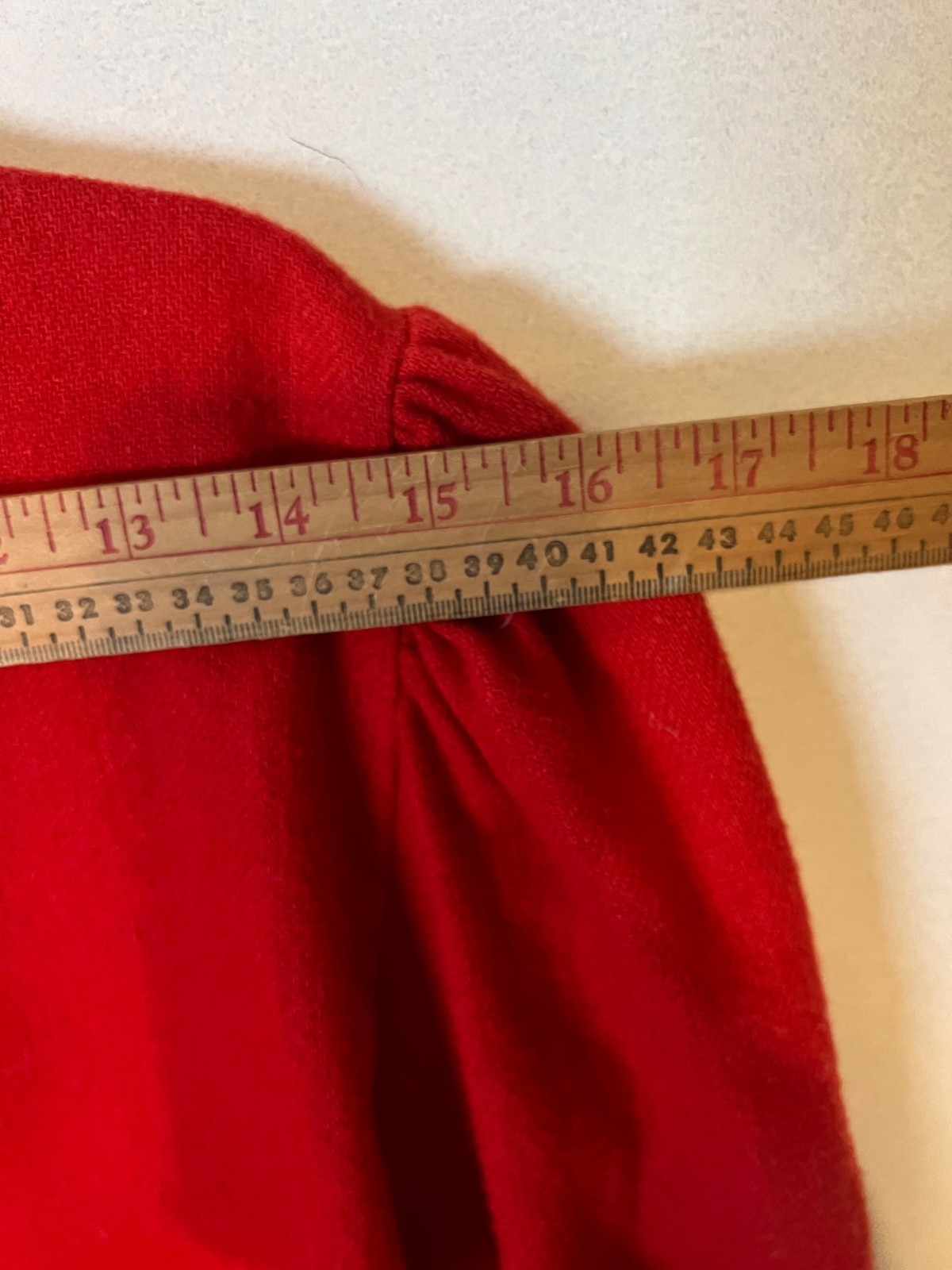 Red Vintage Women’s Jacket Medium You Babes by Fritzi Wool Blend Pleaded Shoulde