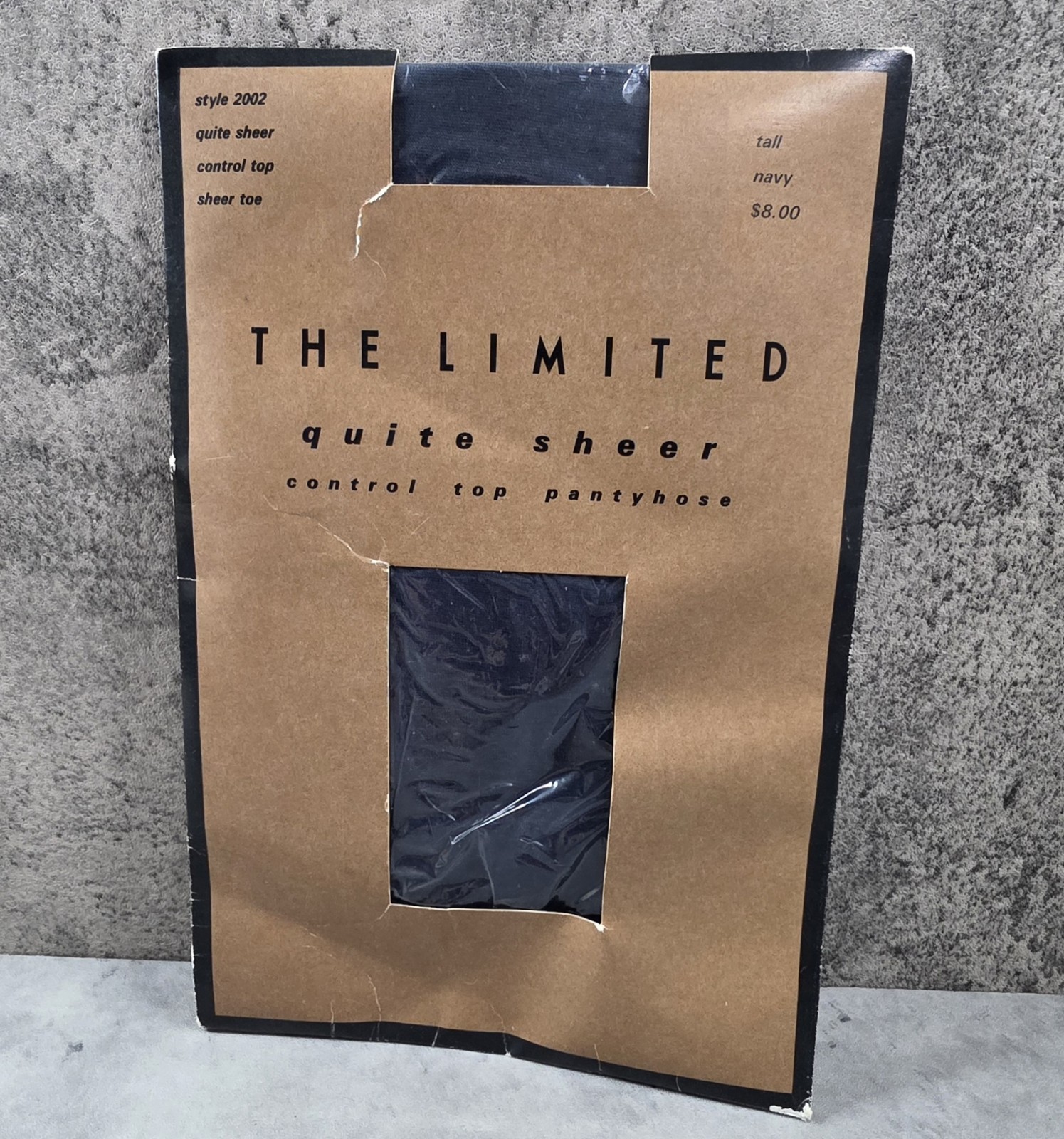 Vintage The Limited Pantyhose Plus Size Tall Navy – Control Top – Made USA NOS