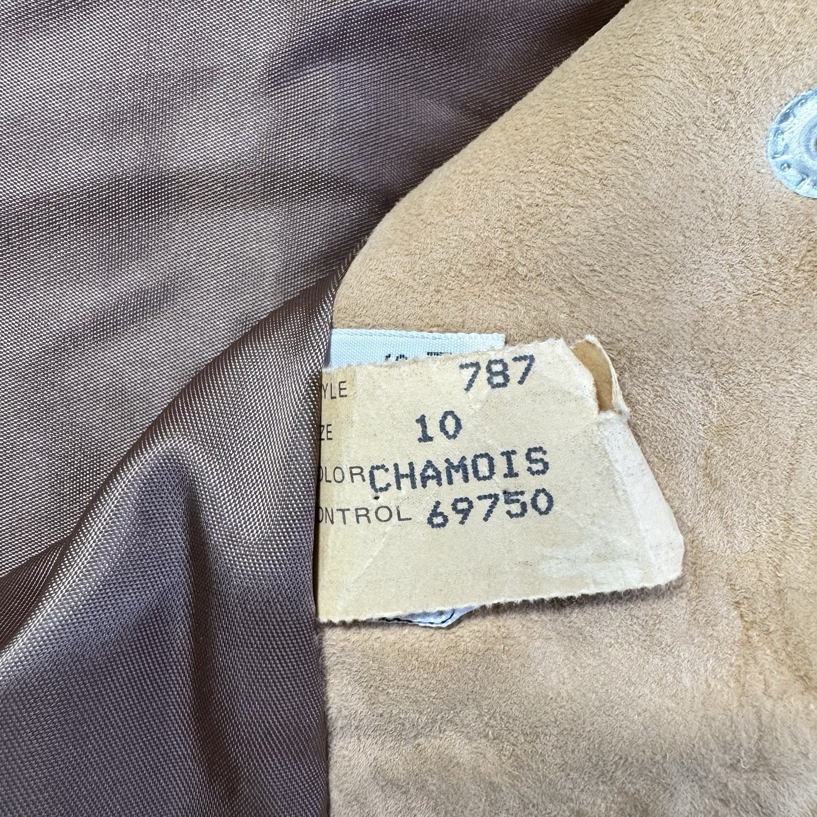 1970s Vintage New England Sportswear Co Suede Jacket Women’s 10 USA Tan