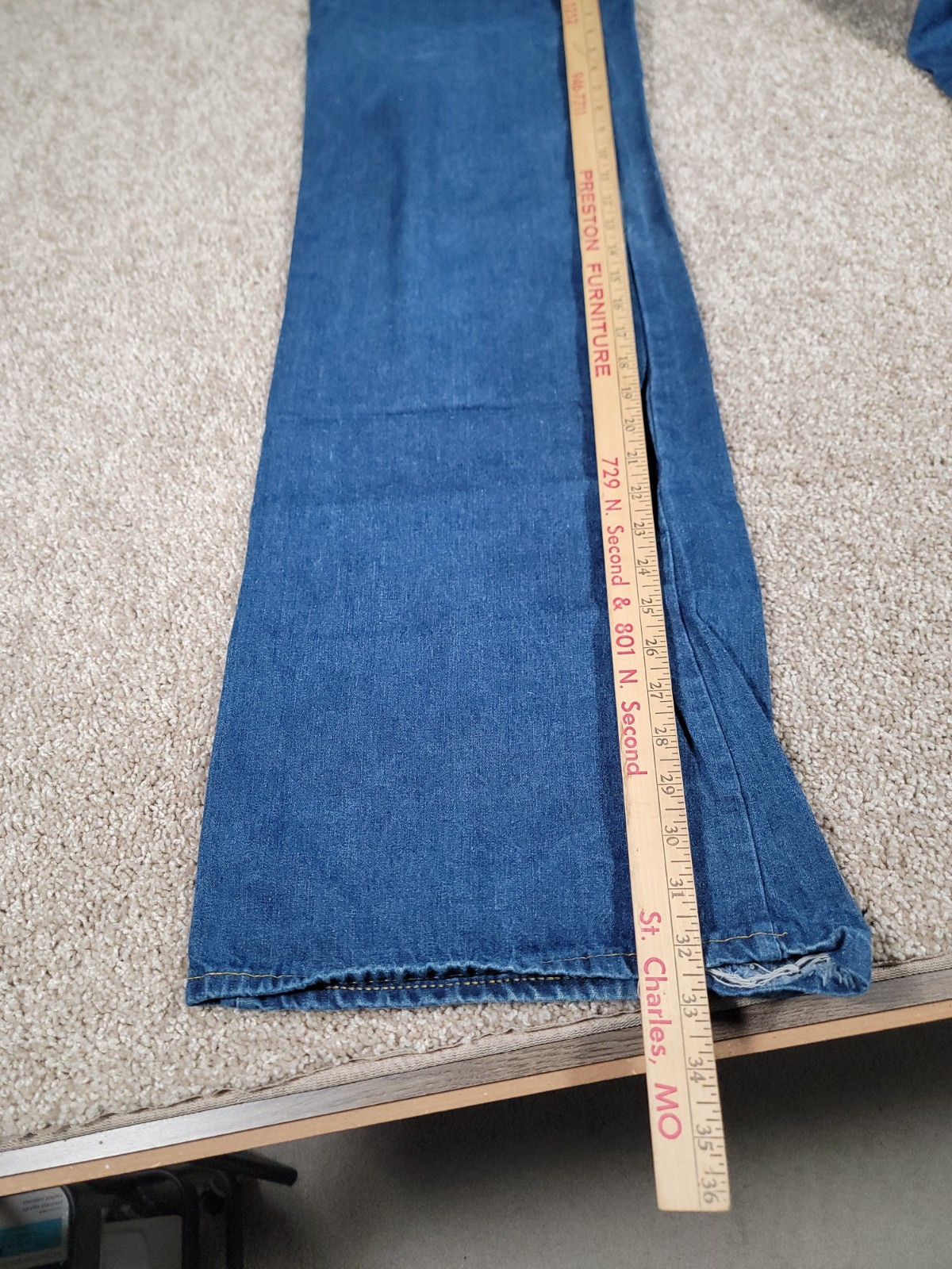VTG 70s Denim Overalls Jumpsuit Juniors Small Womens Flare Hippy Boho Festival