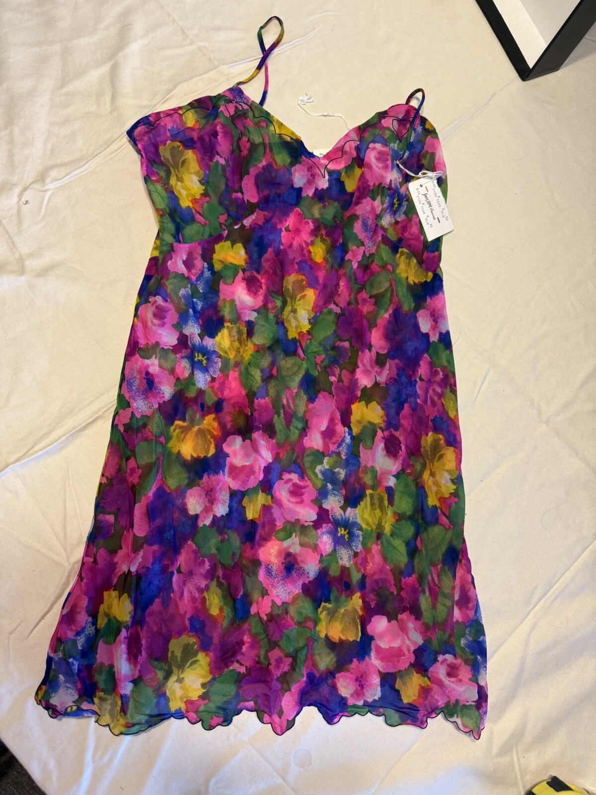 Vintage Saks Fifth Avenue Nightie Lingerie Dress Slip Nightgown Original Tags