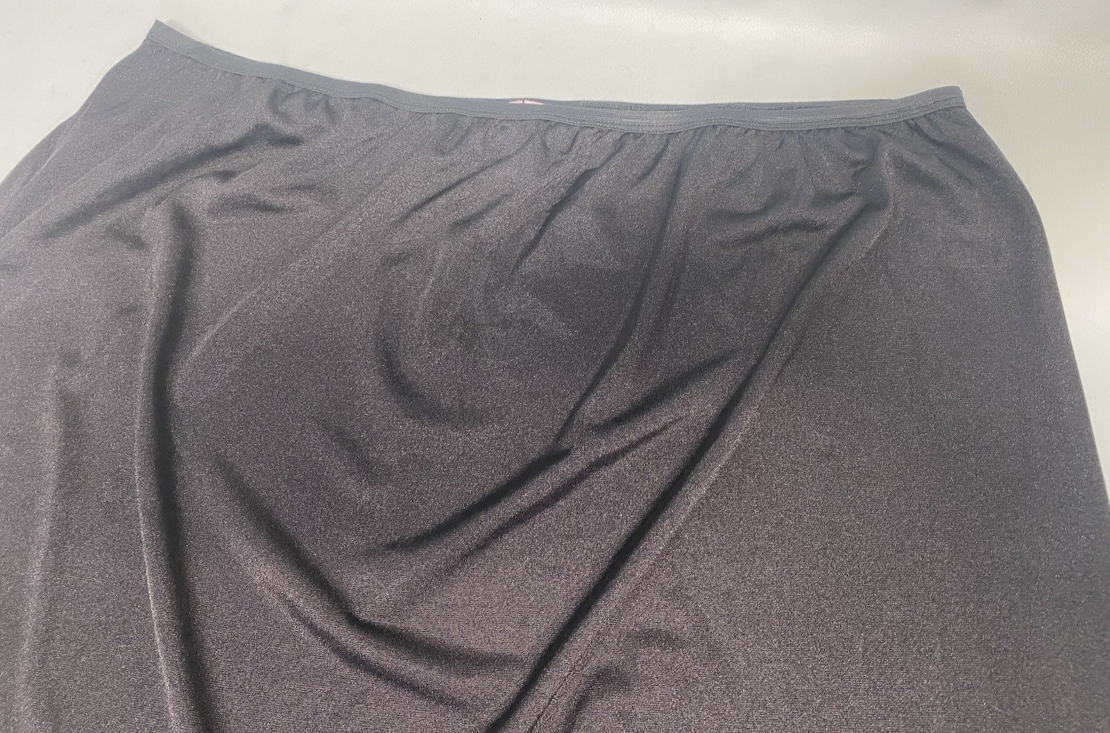 Half Slip 26/28 2X PLUS WOMENS black nylon long length modest 32″ COMFORT CHOICE