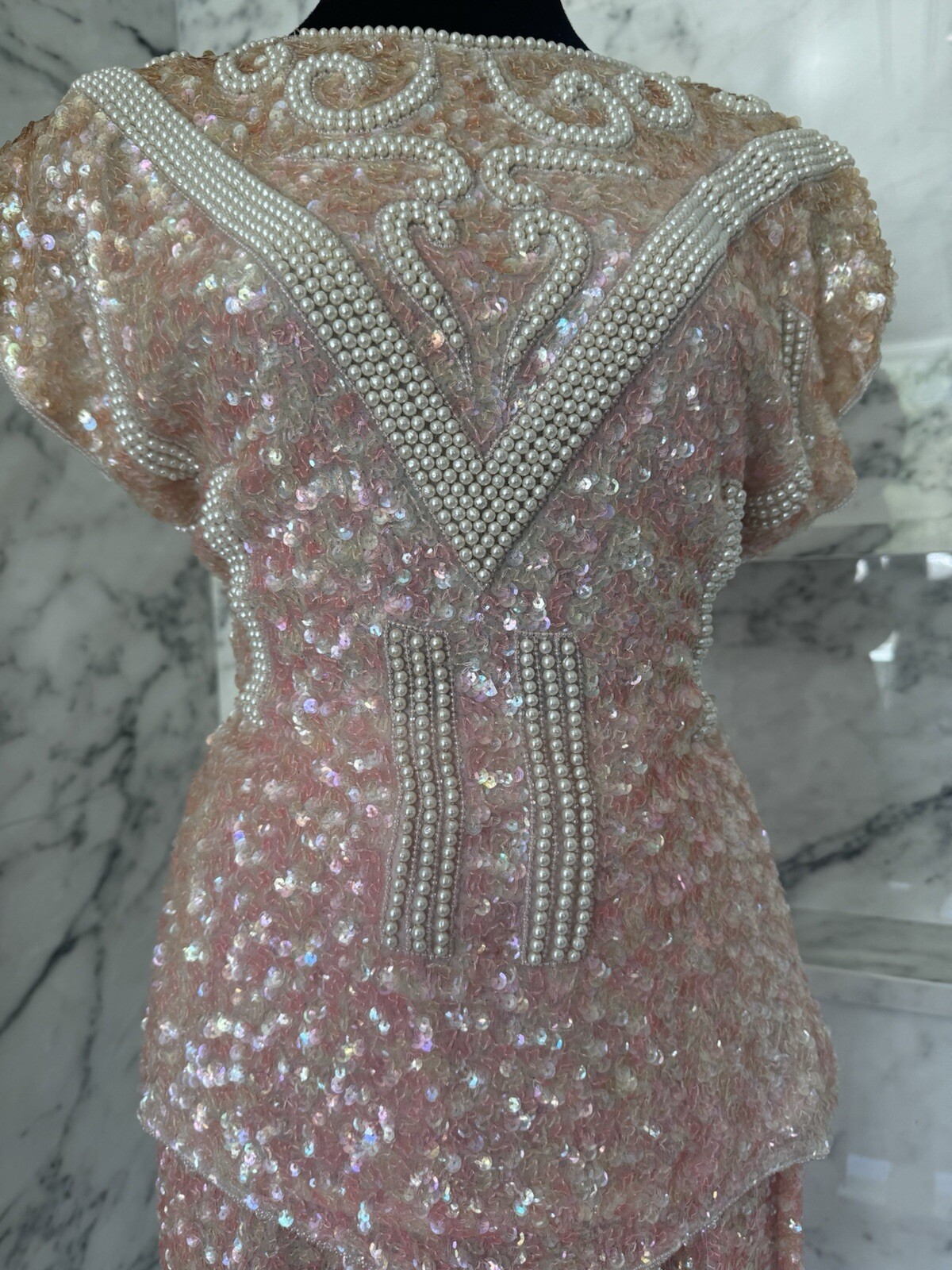 Vintage Women’s Two Piece Set Sequins. Skirt And Top.