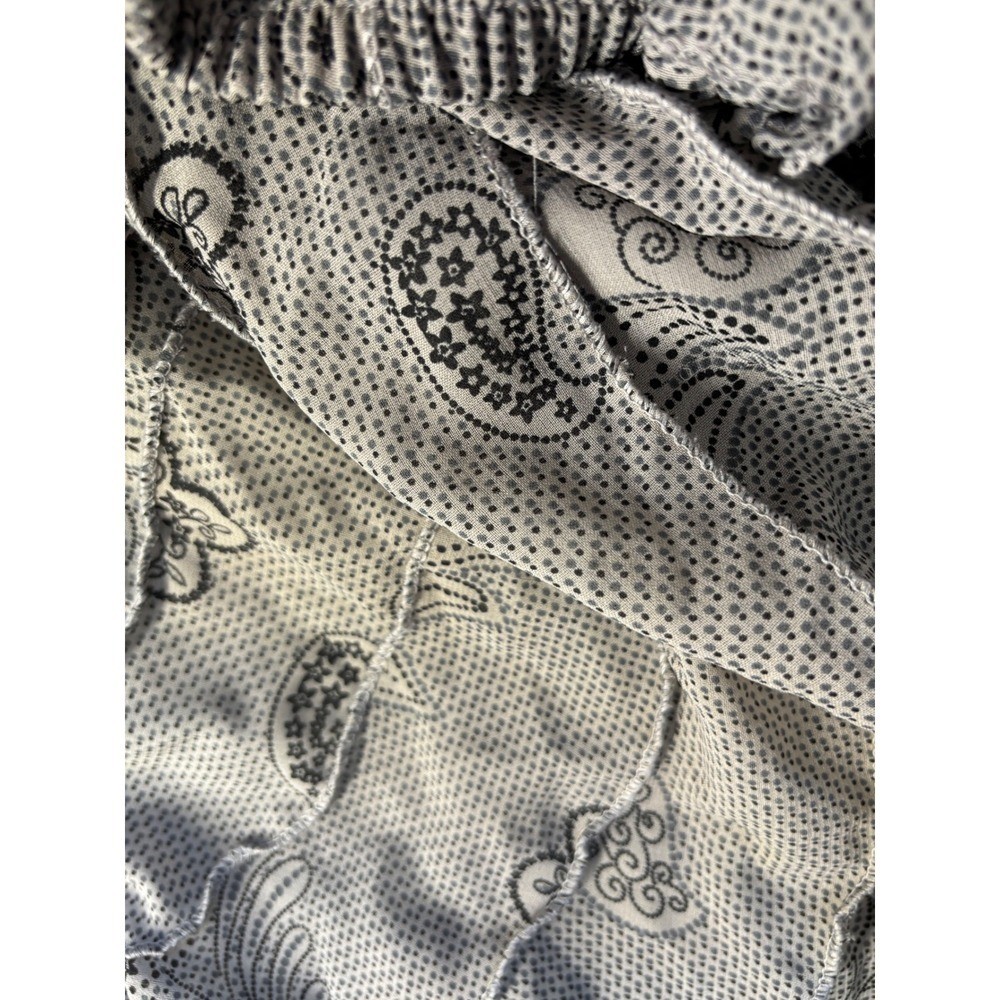 Mixed Noveau Tiered Ruffle Paisley Skirt flowy Fairy Goth Small
