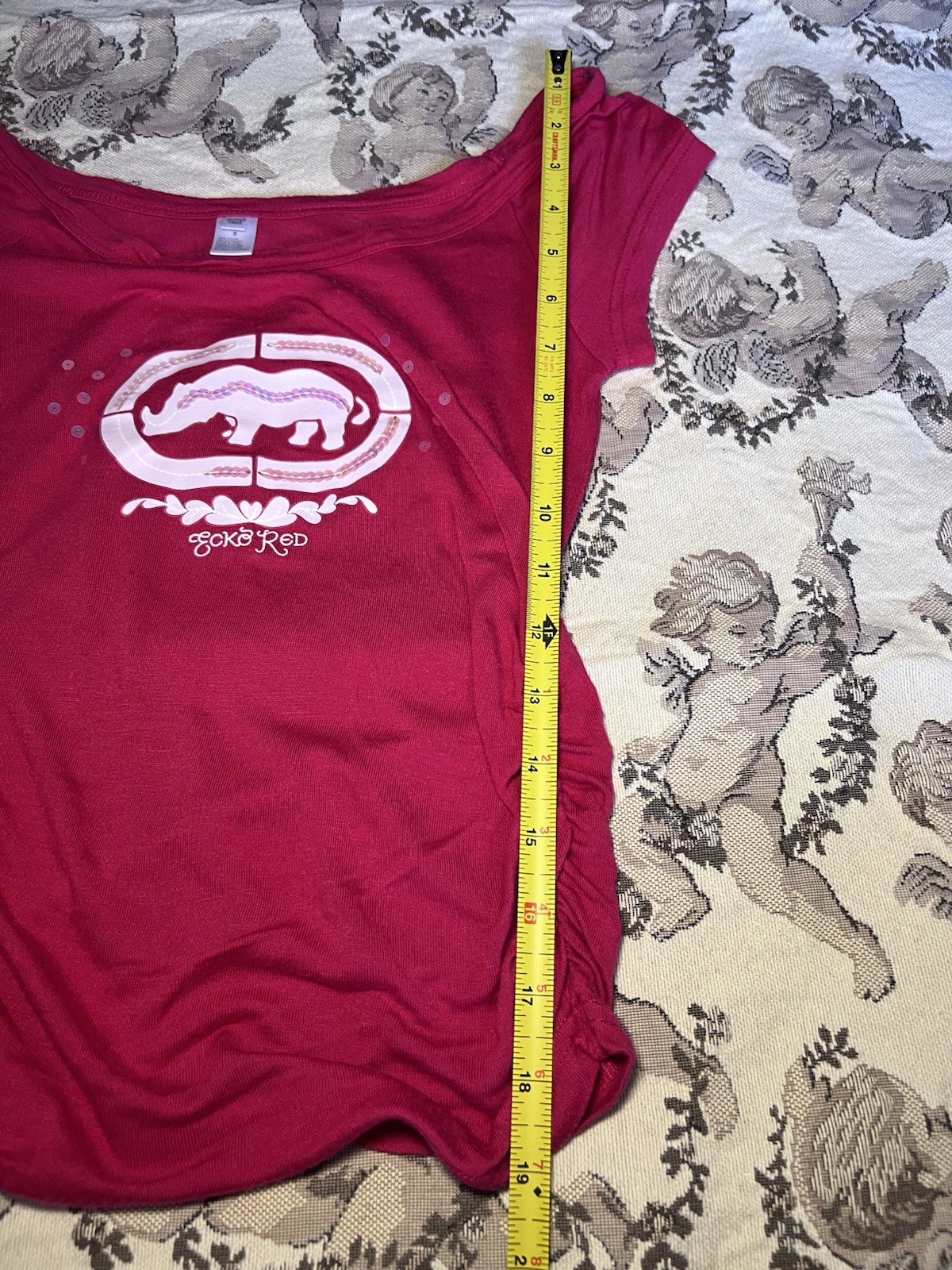 Vintage Y2K sequin Magenta Ecko Red Cinched RARE women’s Small