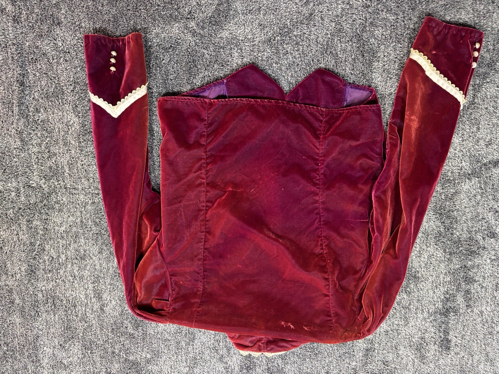 VTG 80s Miss Rodeo America Pageant Velvet 2 Piece Set Dress Jacket Set 13/14