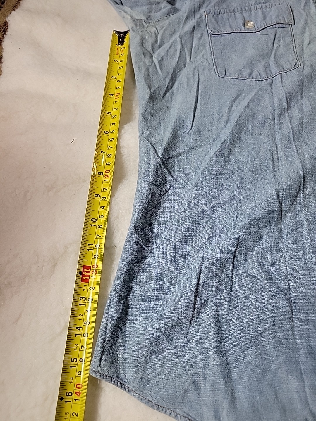 Vintage Levis Chambray Orange Tab USA Tag Blue Women 13/14