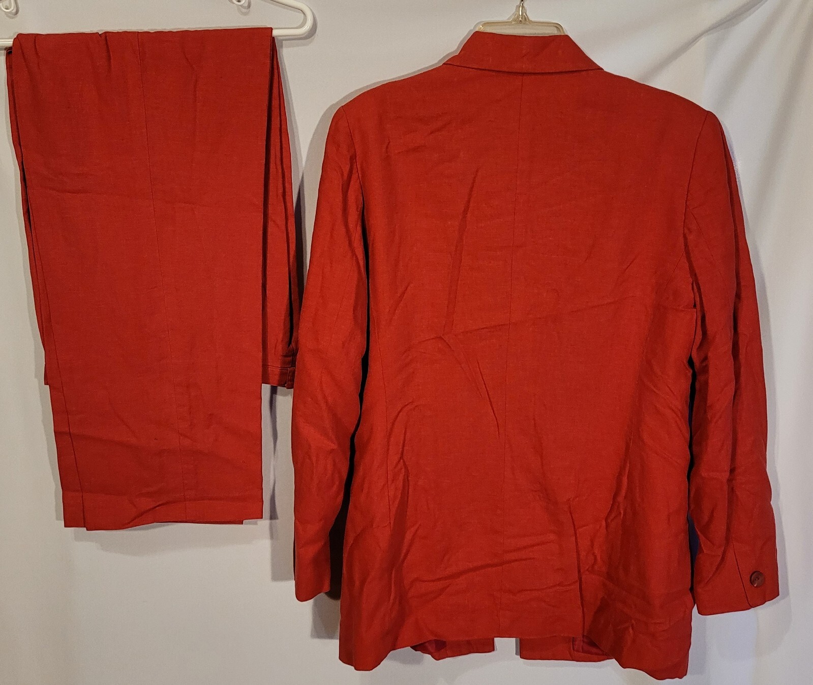 Vintage 90s Dress, Red, 2pc Norton Menauchton brand, Jacket and Pants, Size 6