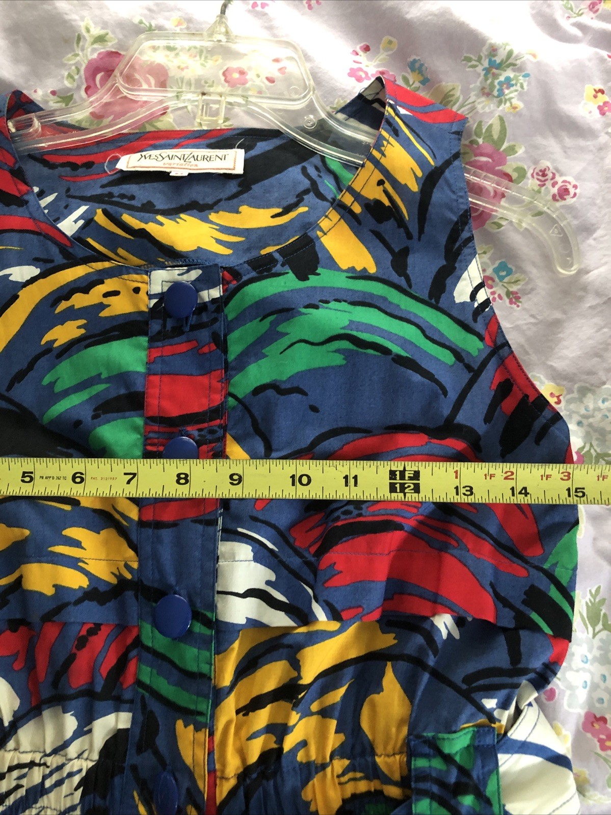 Vintage Yves Saint Laurent France 1980’s Cotton Jumpsuit Romper EU 34 USA XS