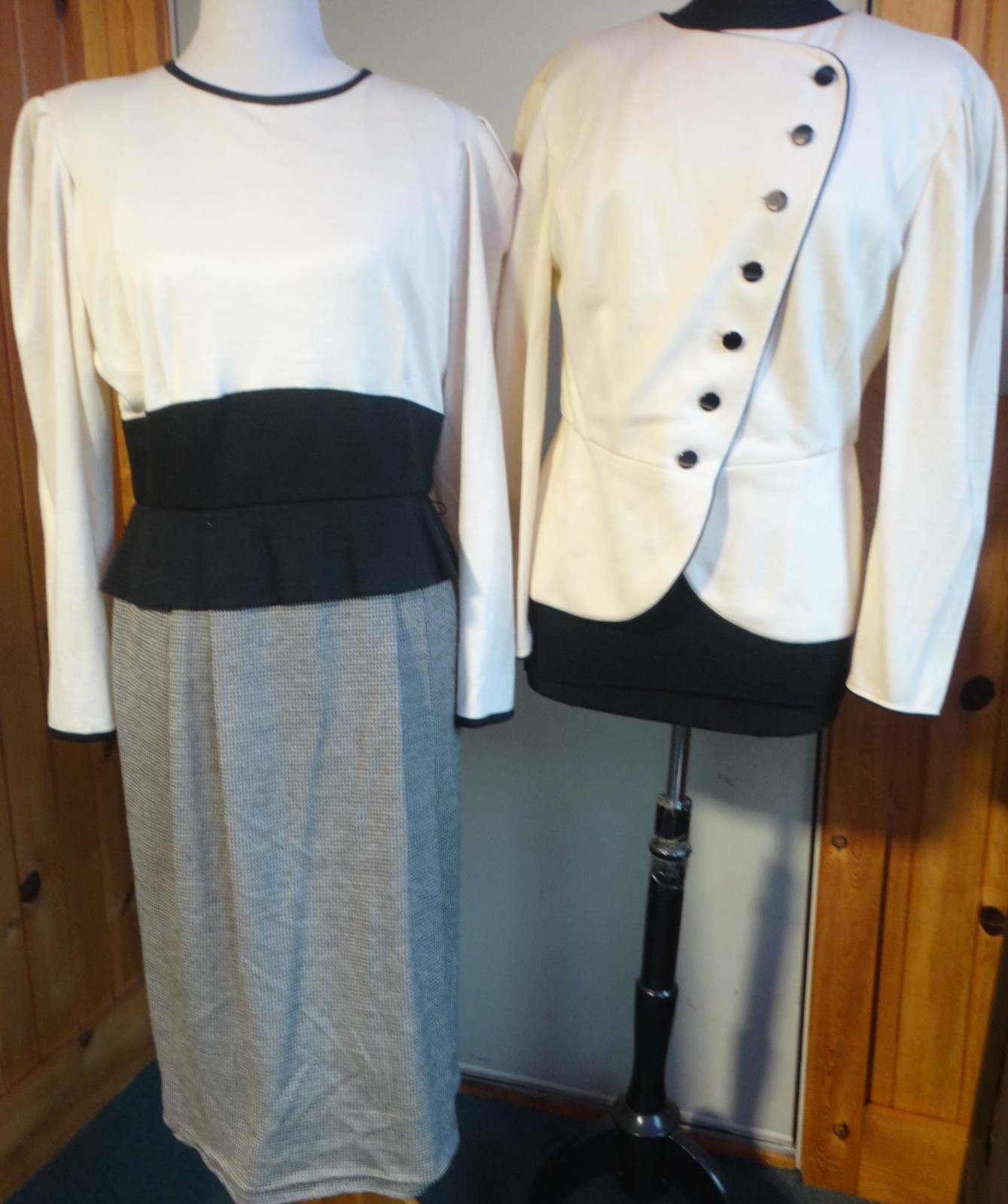 Vintage LOUIS FERAUD Dress/Blazer wool Suit Set Size 12/14 GERMANY Made