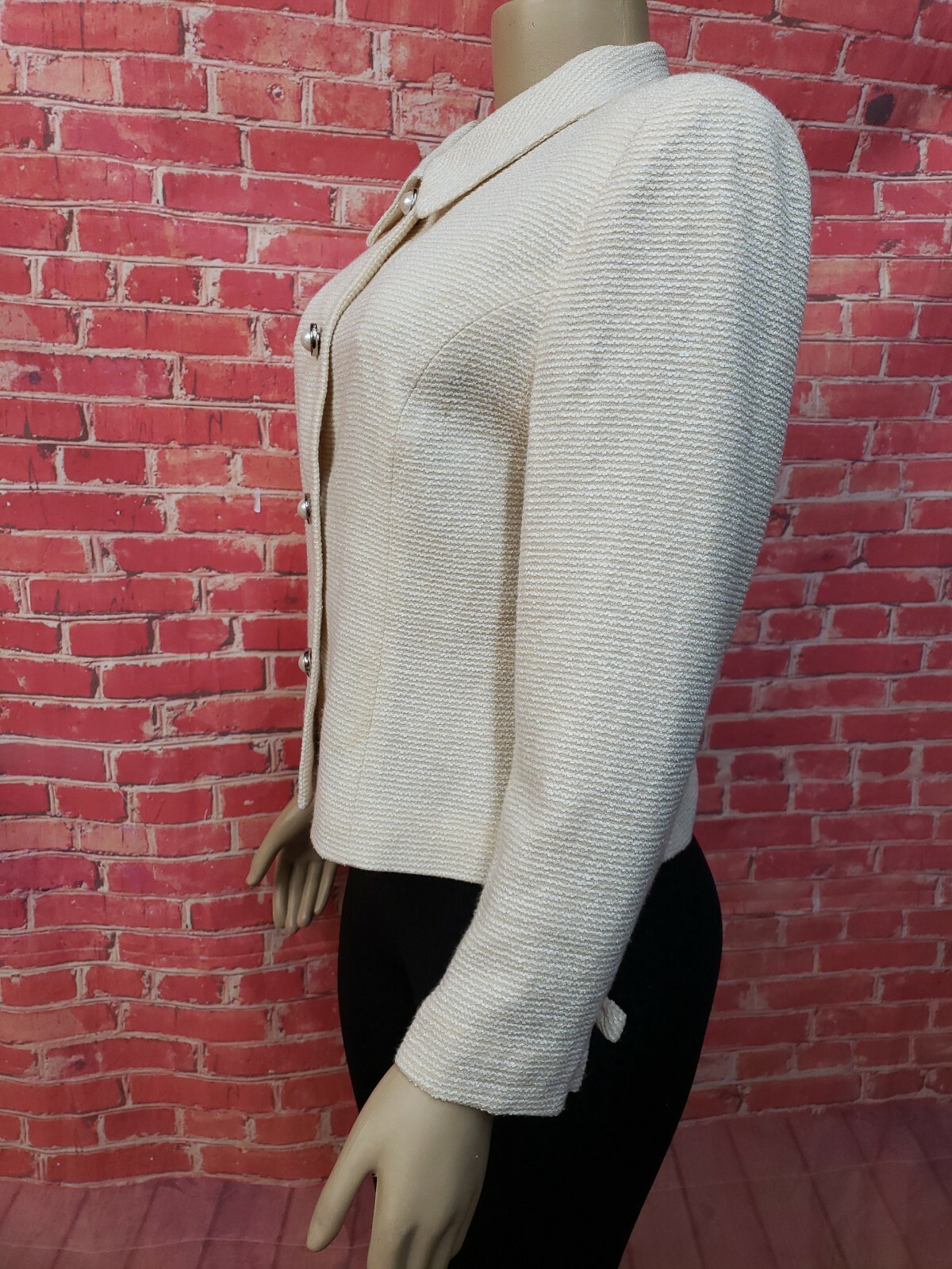 Courreges Paris, Designer Cream Women’s Vintage Buttoned Jacket Sz M? #C