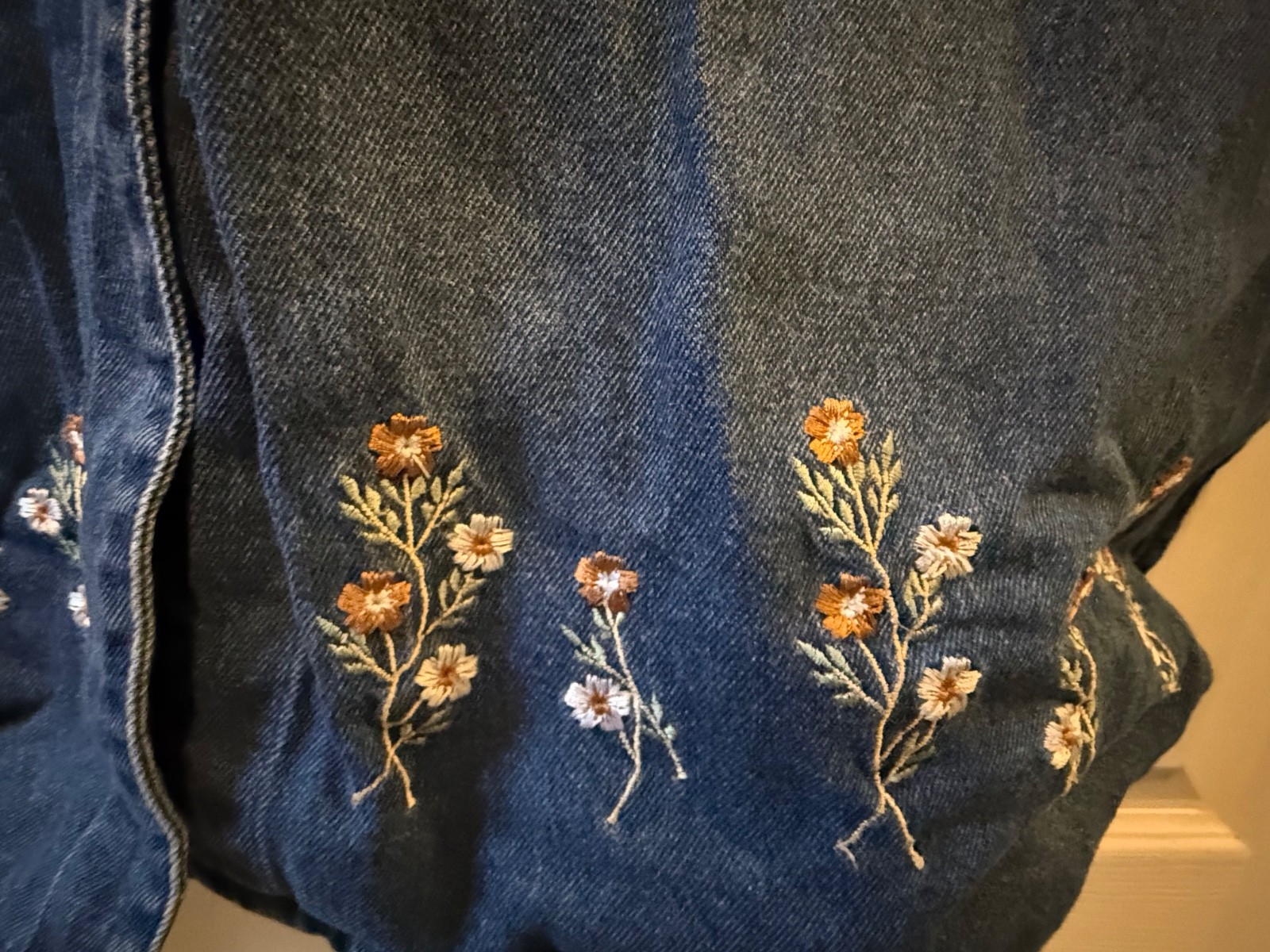 MPH Collection Vintage, Embroidered, Denim Dress, 90s style, western, Size 1X