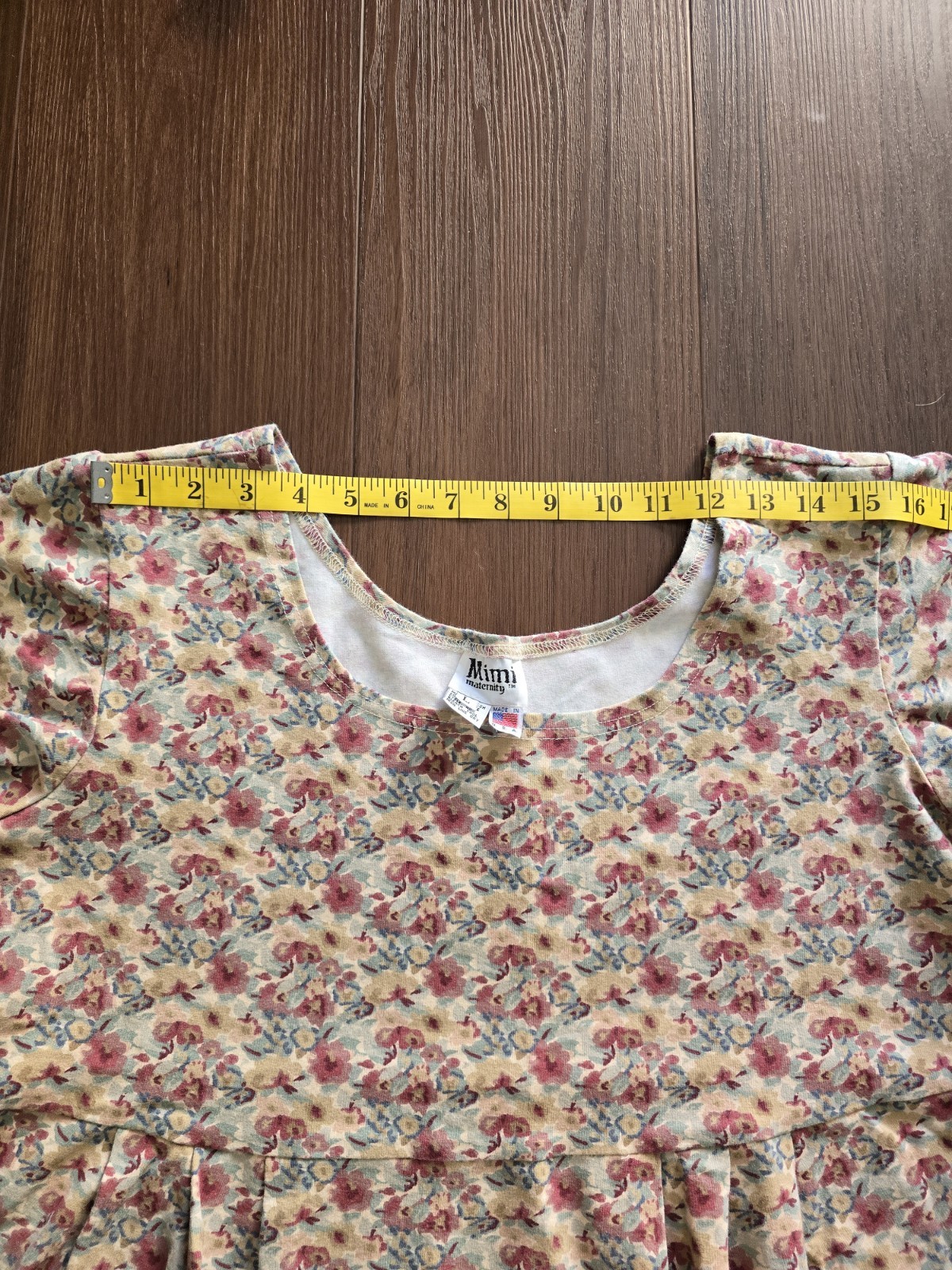 Vintage 1990s Floral Grunge Maternity Baby Doll Dress. Womens Large Made in USA