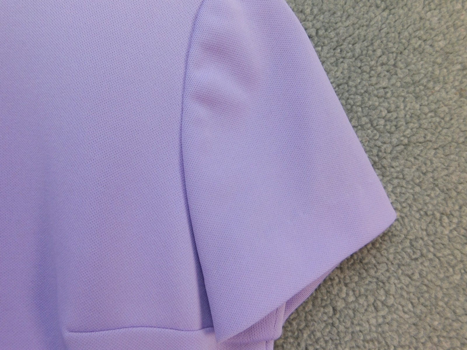 VTG Susan Thomas Women’s S Cap Sleeve Pattern Collar Short Sleeve Purple Shirt