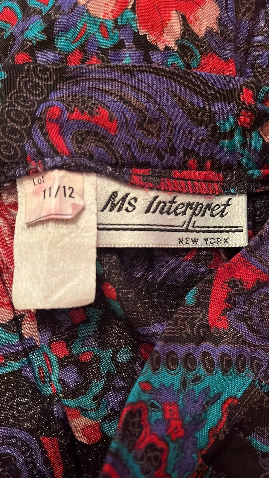 Vintage Paisley and Rose Pleated Skirt by Ms Interpret