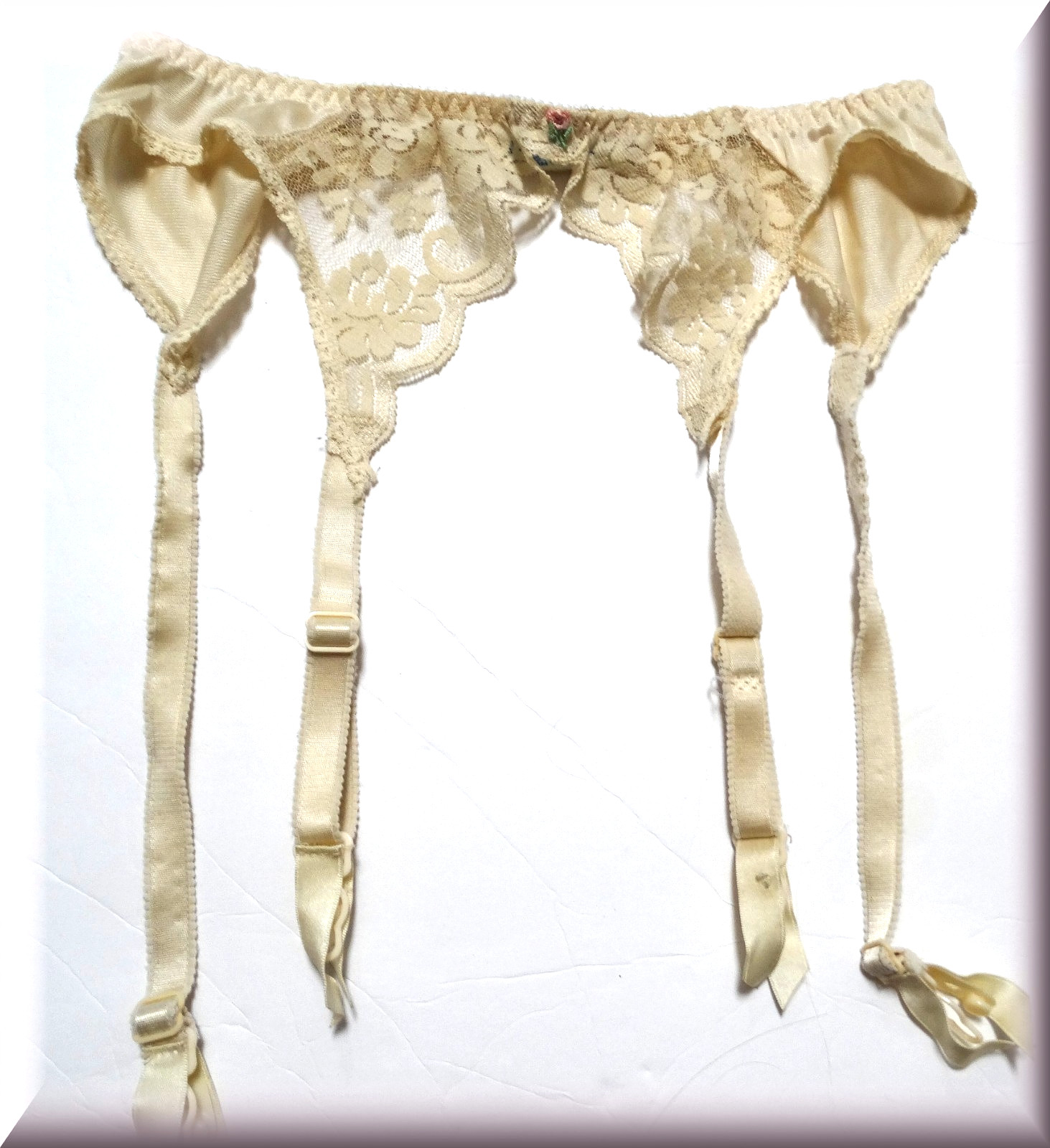 Vintage Chantilly Maidenform Lace Garter Belt Small Late 1940s to Early 1950s