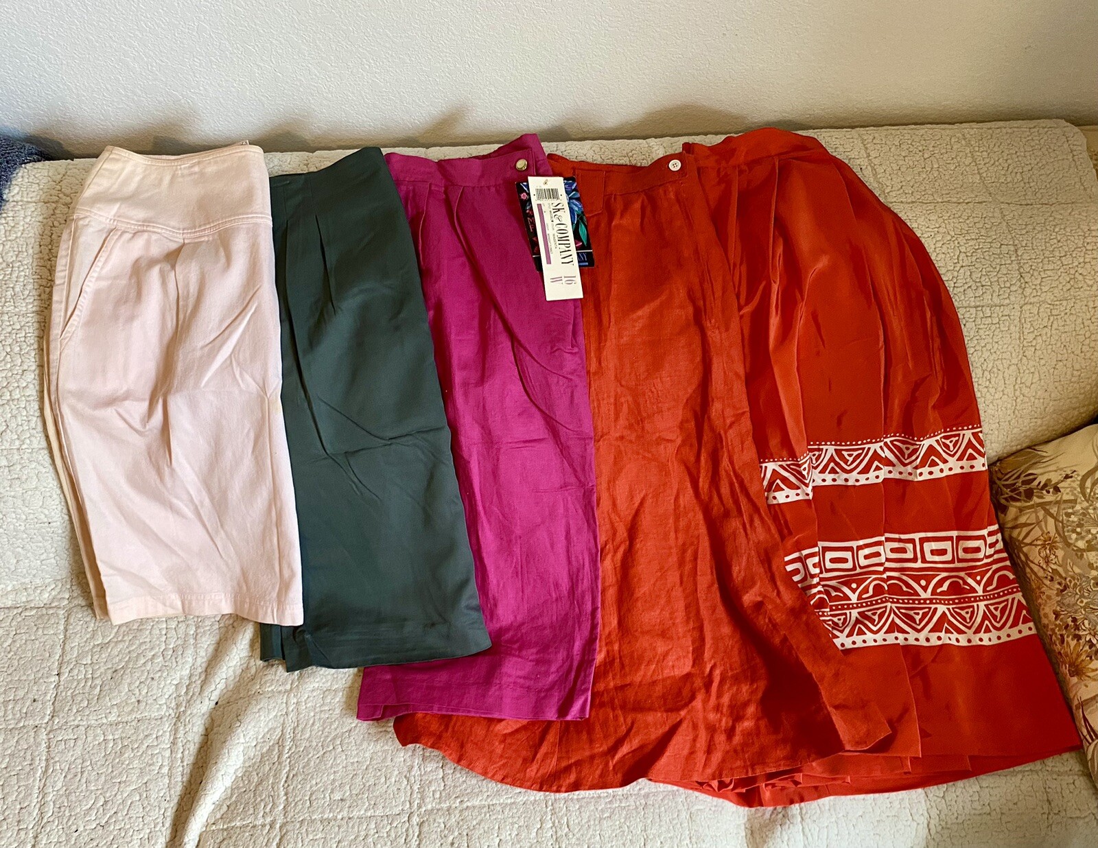 Vintage Woman’s Skirts of 5 Size 12, 14, 16